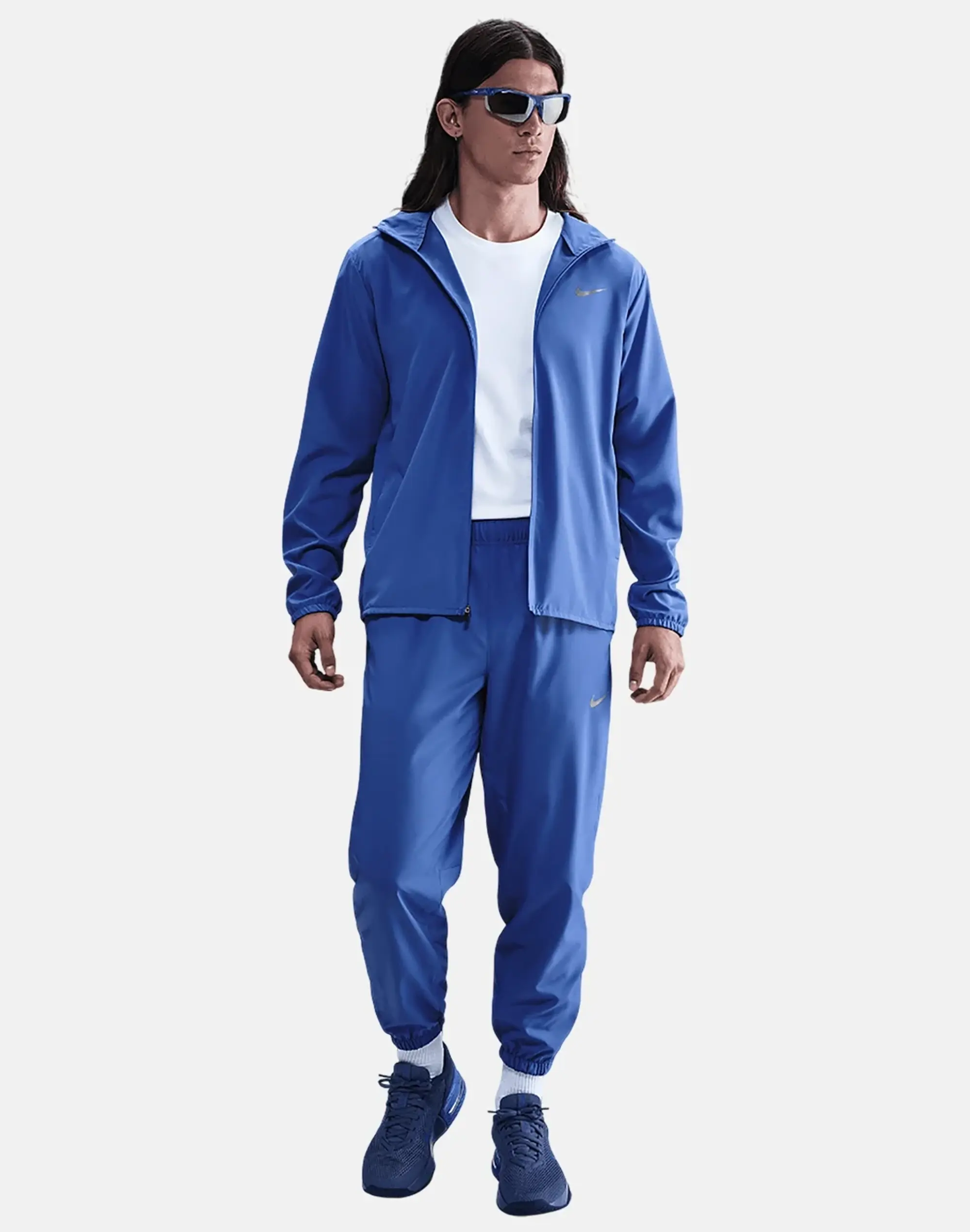 Men's Nike Form Woven Jacket in Blue/Silver 