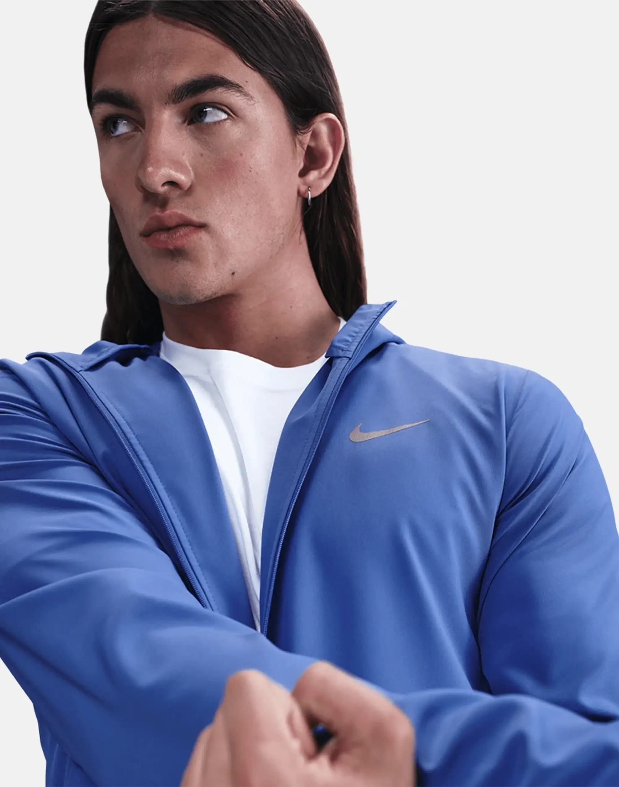 Men's Nike Form Woven Jacket in Blue/Silver 