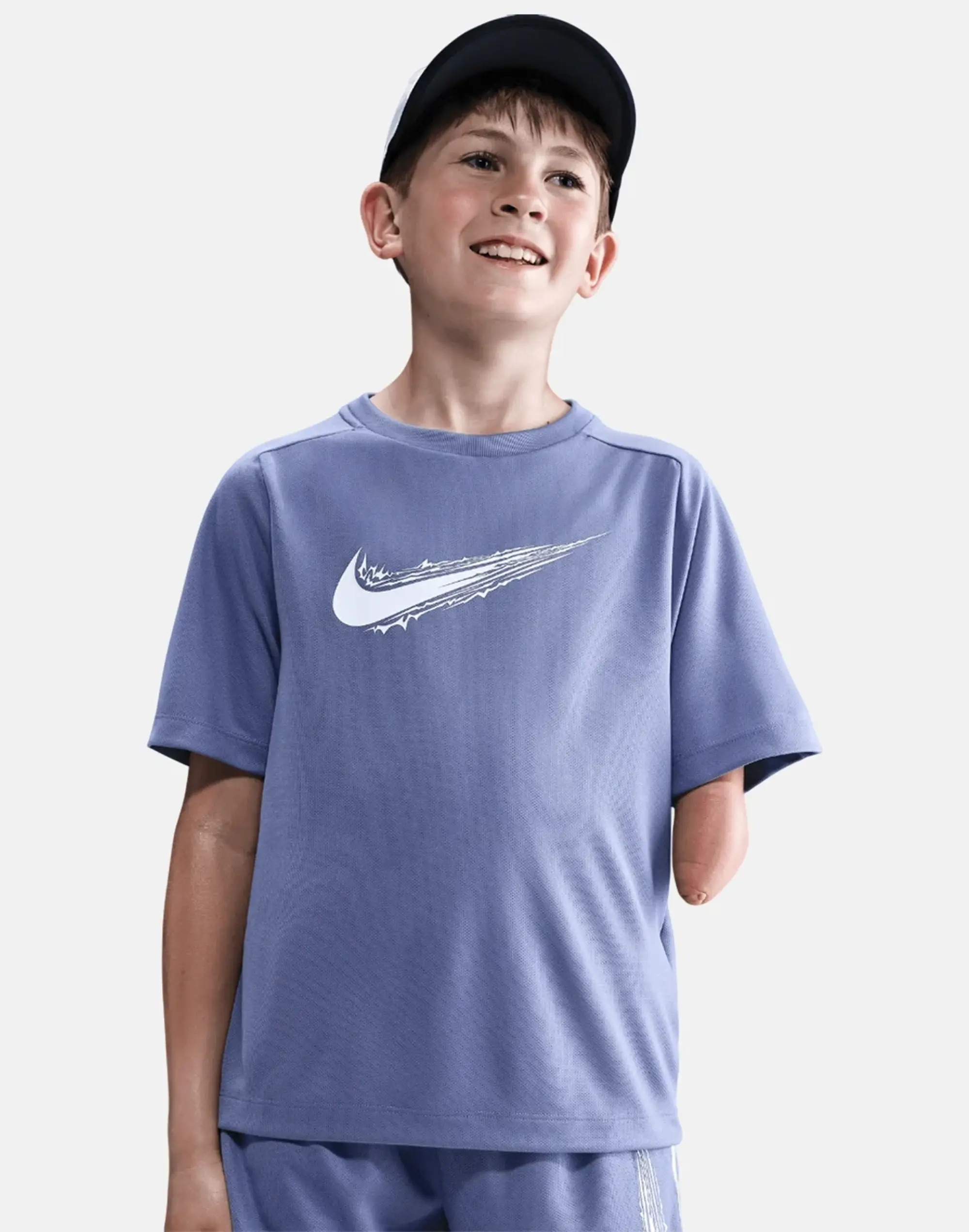Nike Older Kids T-Shirt in Blue/White 