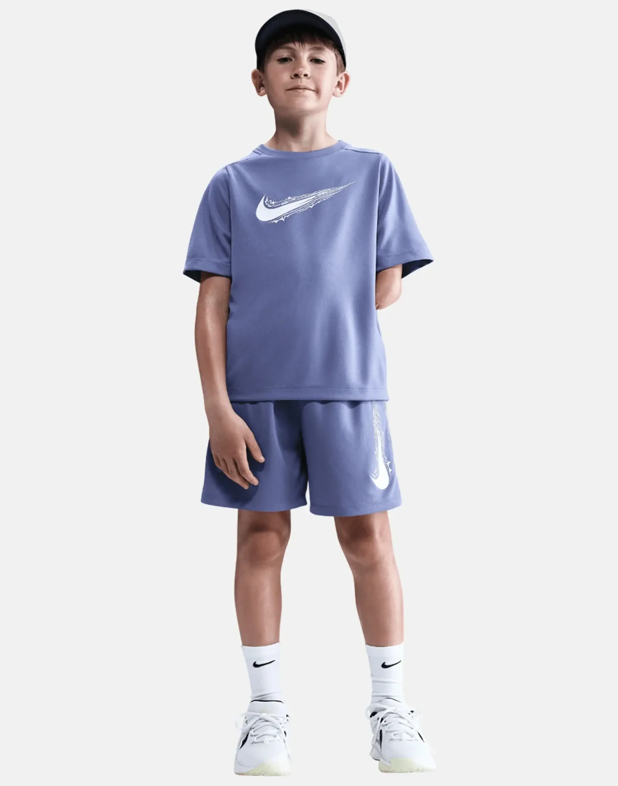 Nike Older Kids T-Shirt in Blue/White 