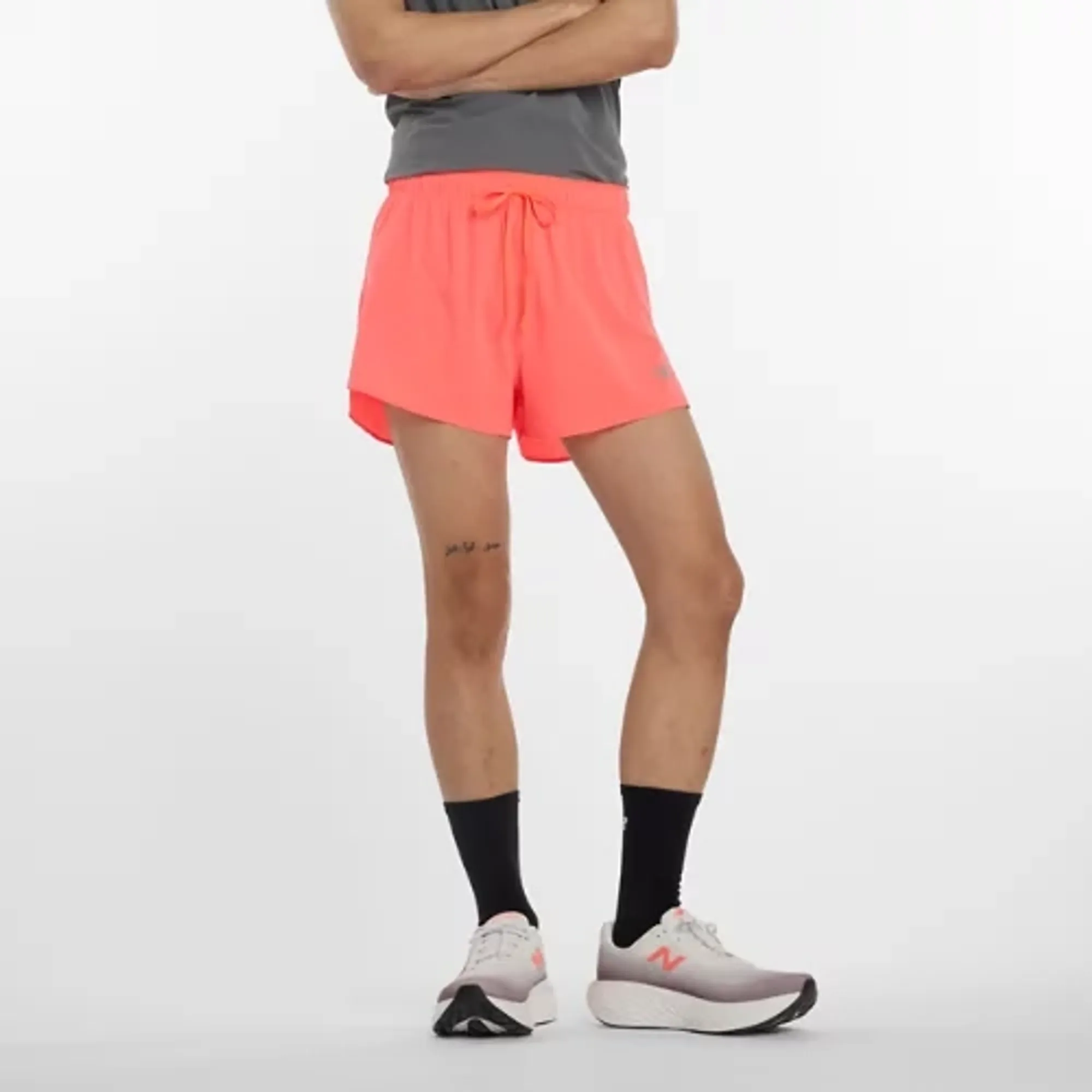 New Balance Men's RC Ultra Light Split Short 3 in Red Nylon Woven