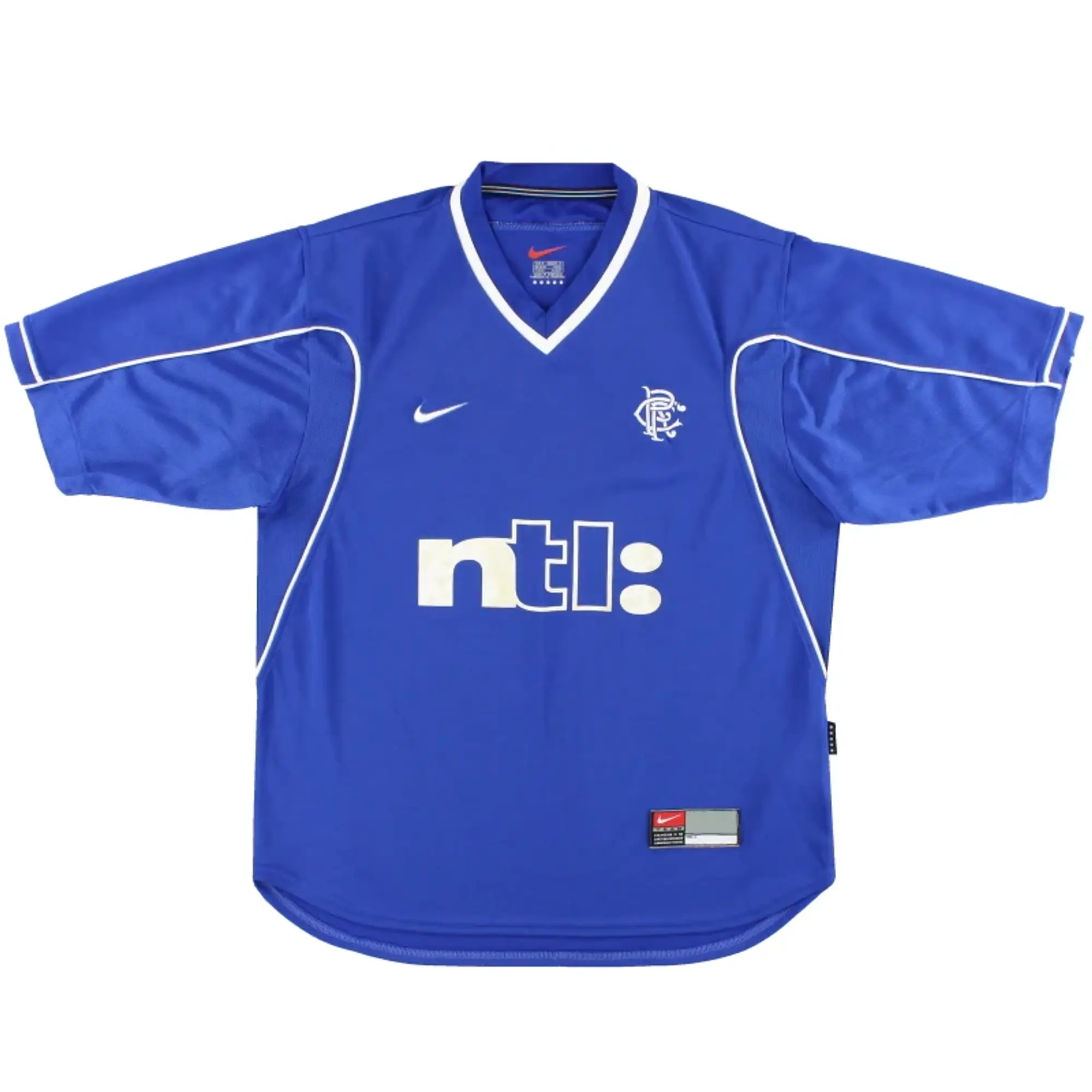 1999-01 Rangers Nike Home Shirt XL - Rangers / Very Good 