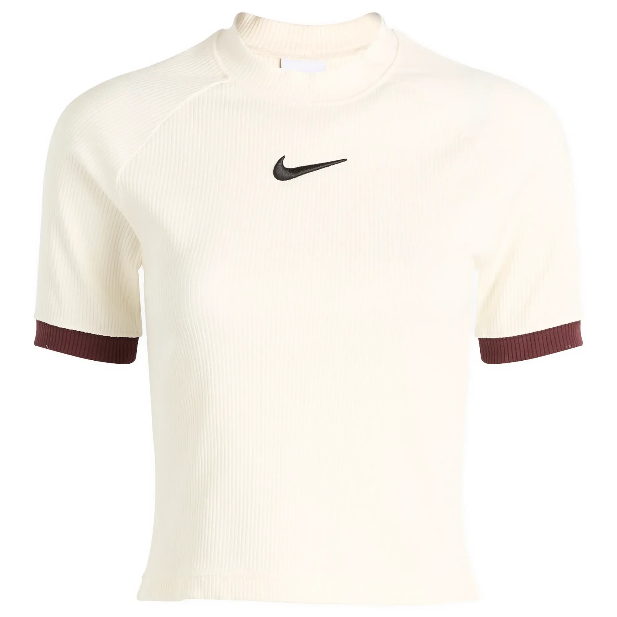 Nike Women's Sports Fitted Top Sail/Burgundy Crush