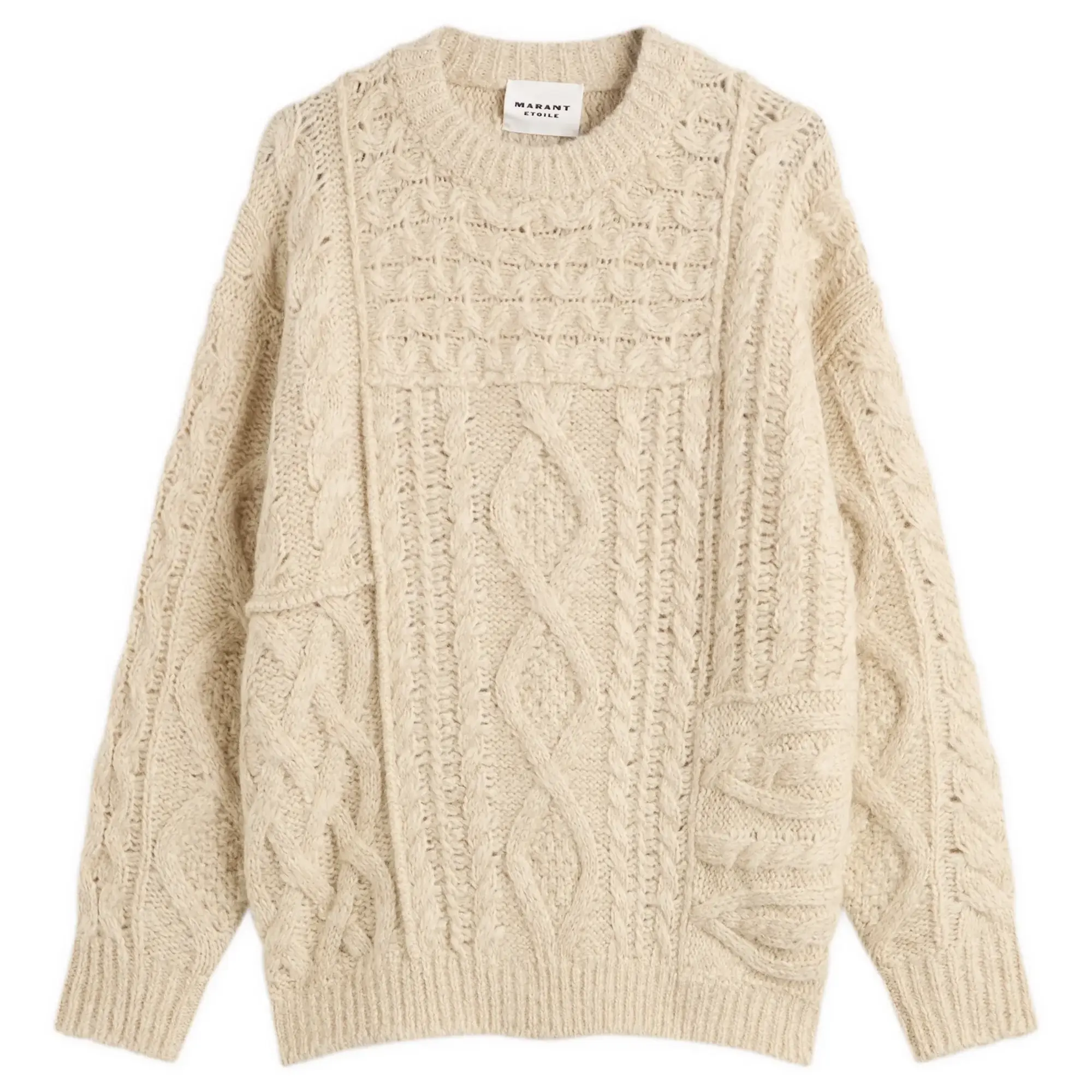 Isabel Marant Women's Étoile Deotille Cable Knit Sweater Beige