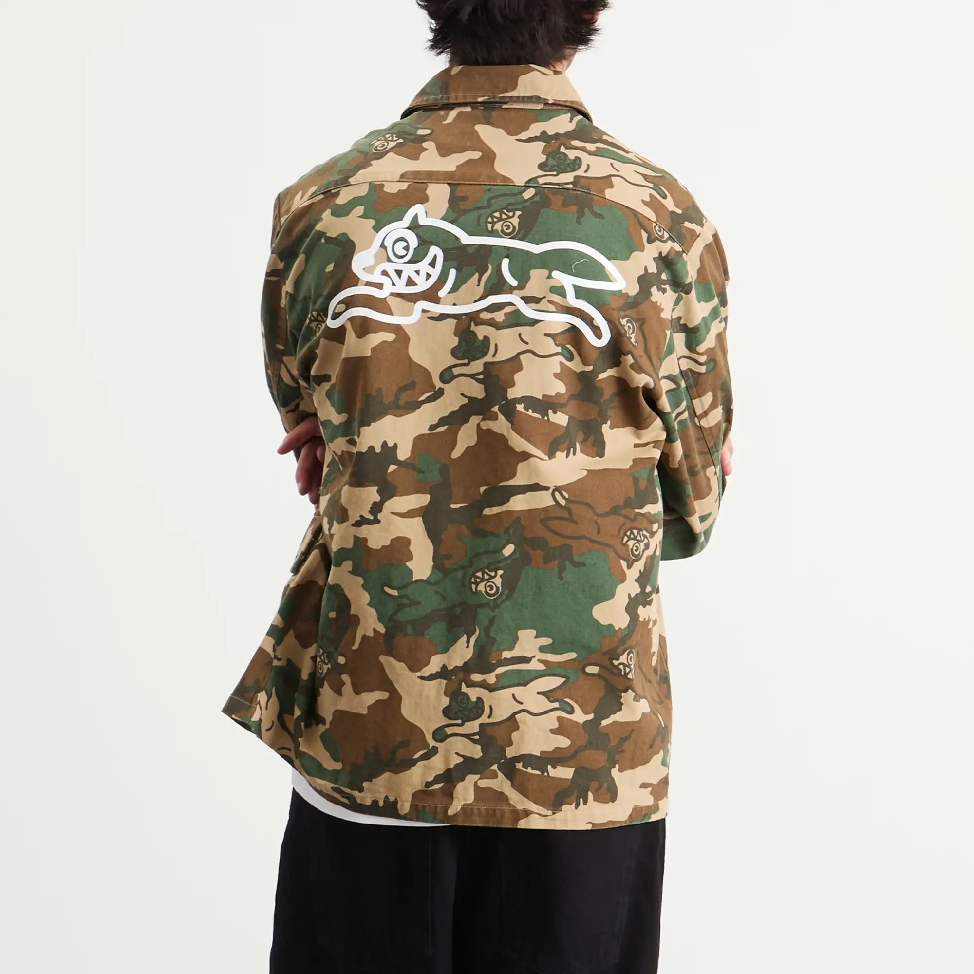 ICECREAM Men's Running Dog Camo Jungle Fatigue Field Jacket