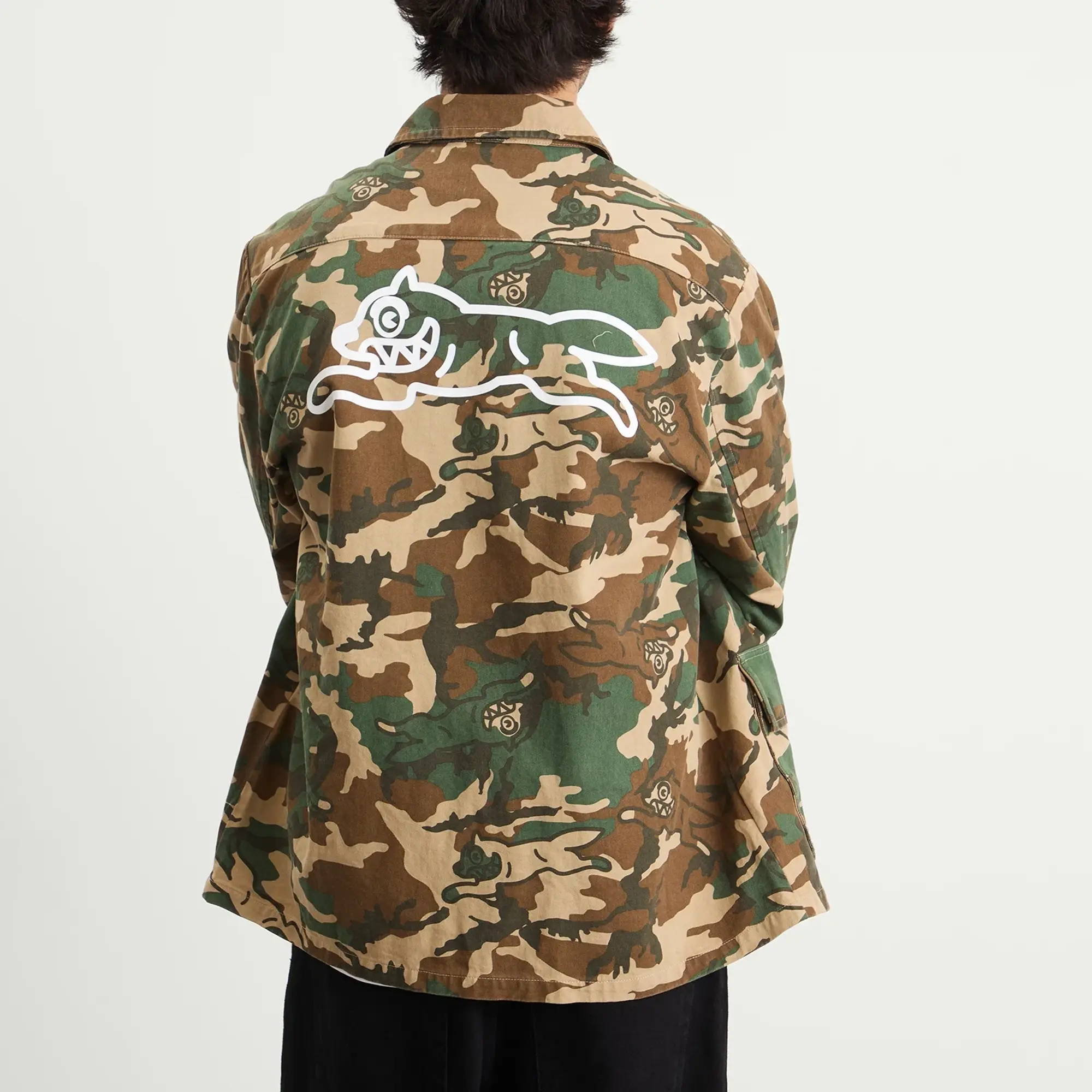 ICECREAM Men's Running Dog Camo Jungle Fatigue Field Jacket