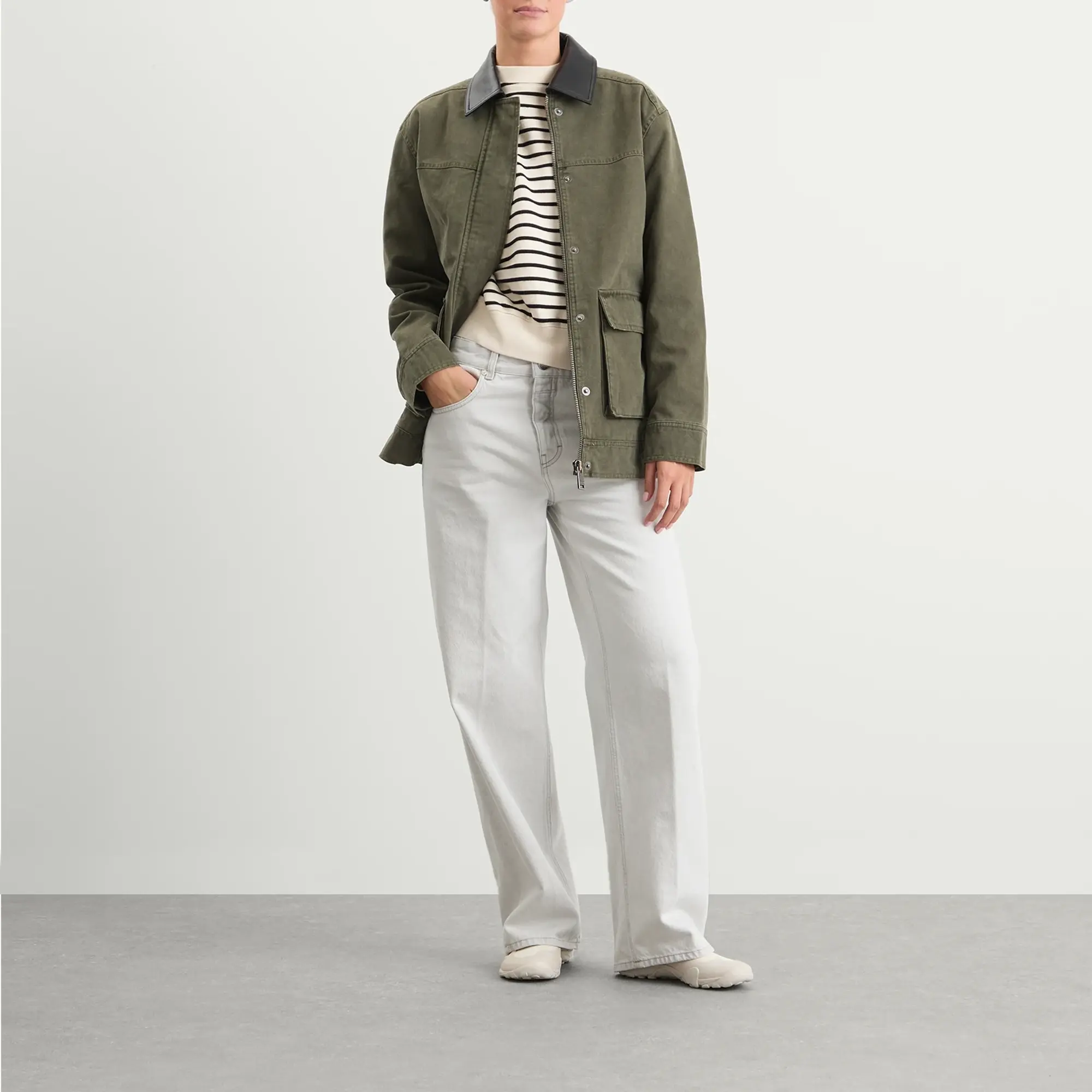 Anine Bing Women's Sean Wax Jacket Army Green
