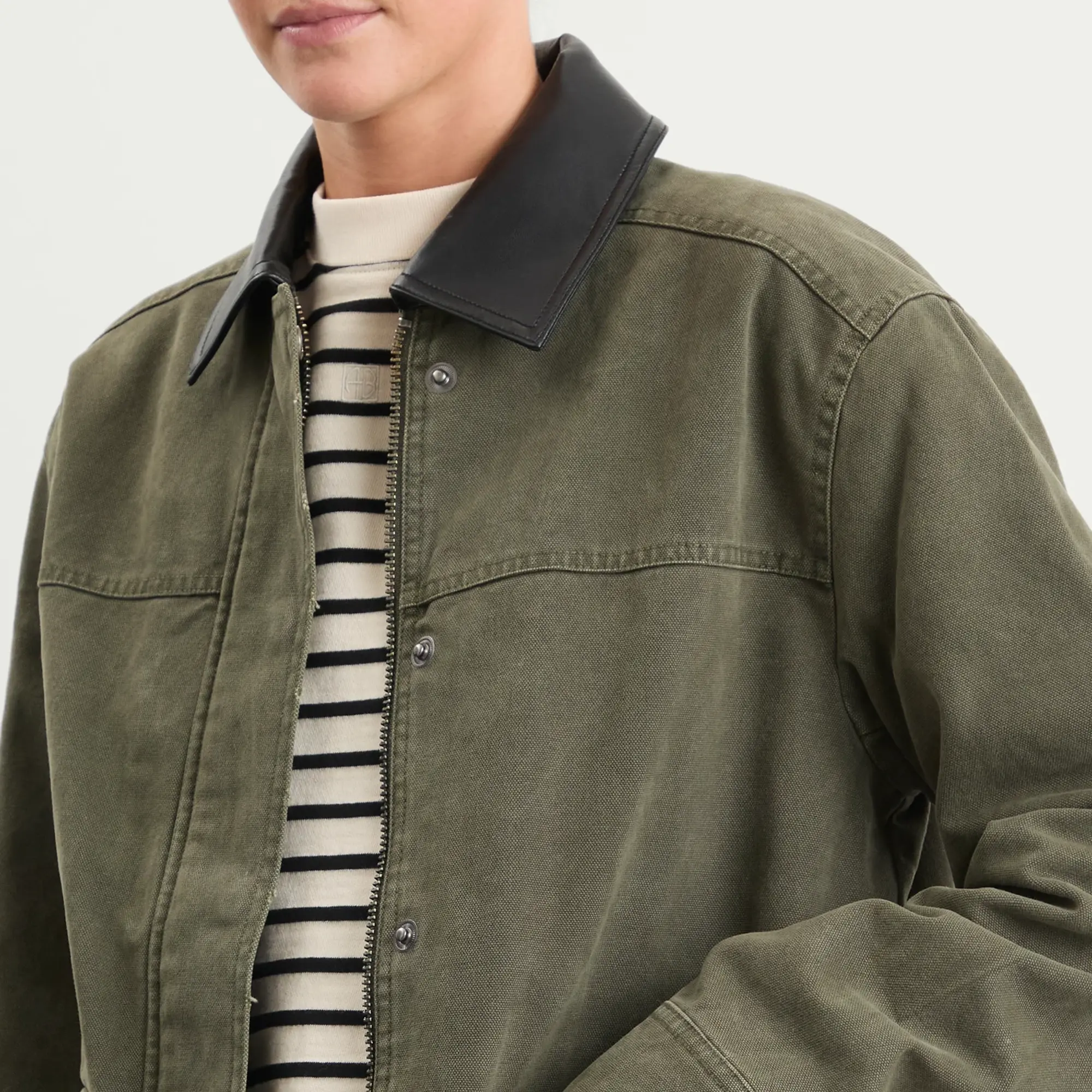 Anine Bing Women's Sean Wax Jacket Army Green