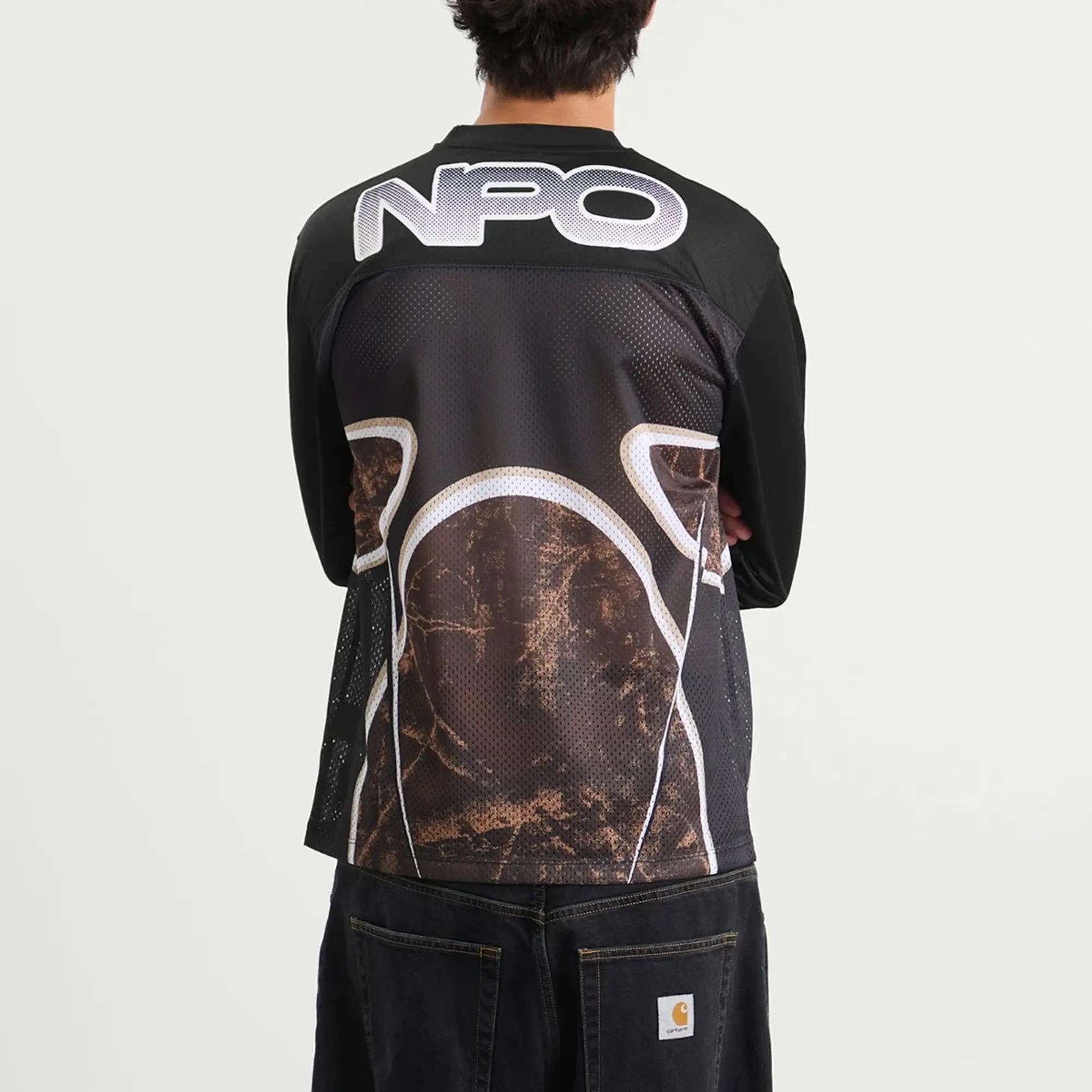 No Problemo Men's Alien Long Sleeve Moto Jersey Black