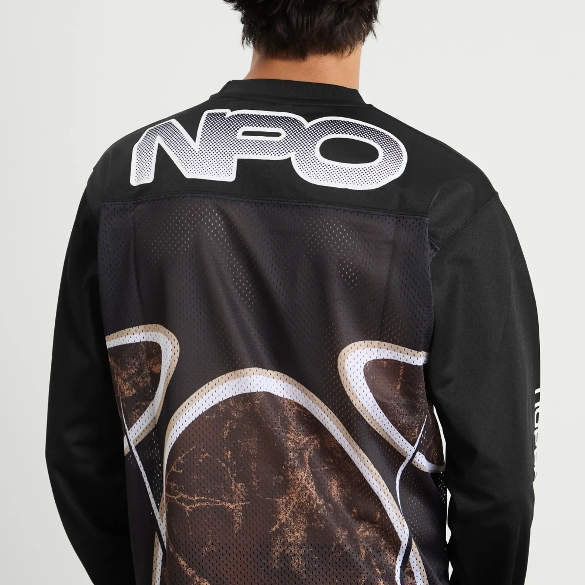 No Problemo Men's Alien Long Sleeve Moto Jersey Black