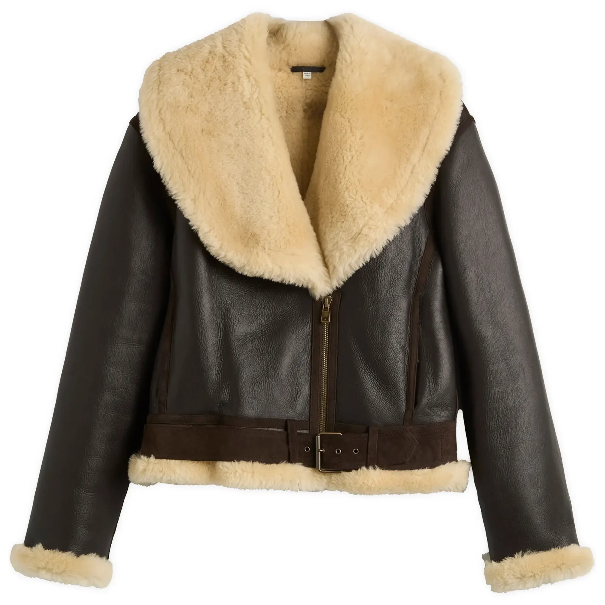 JW Anderson Men's Aviator Jacket Dark Brown