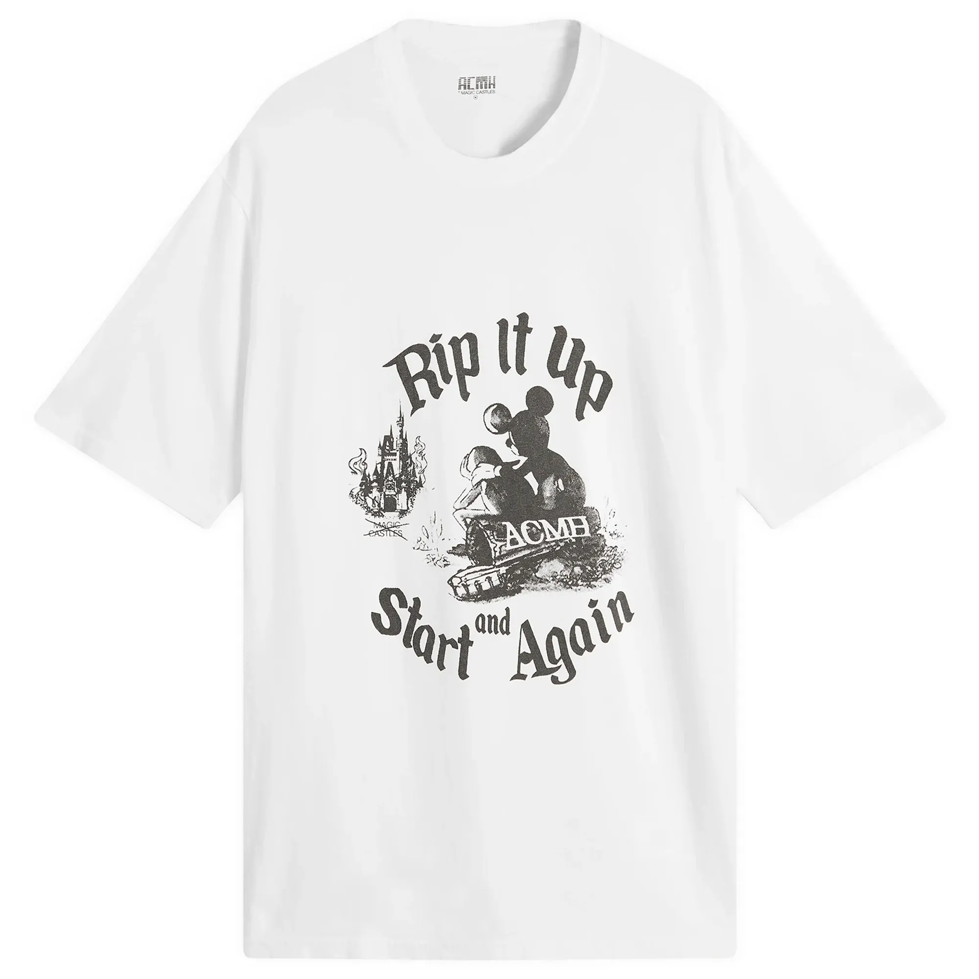 ACMH by Magic Castles Men's Rip It Up T-Shirt Off White