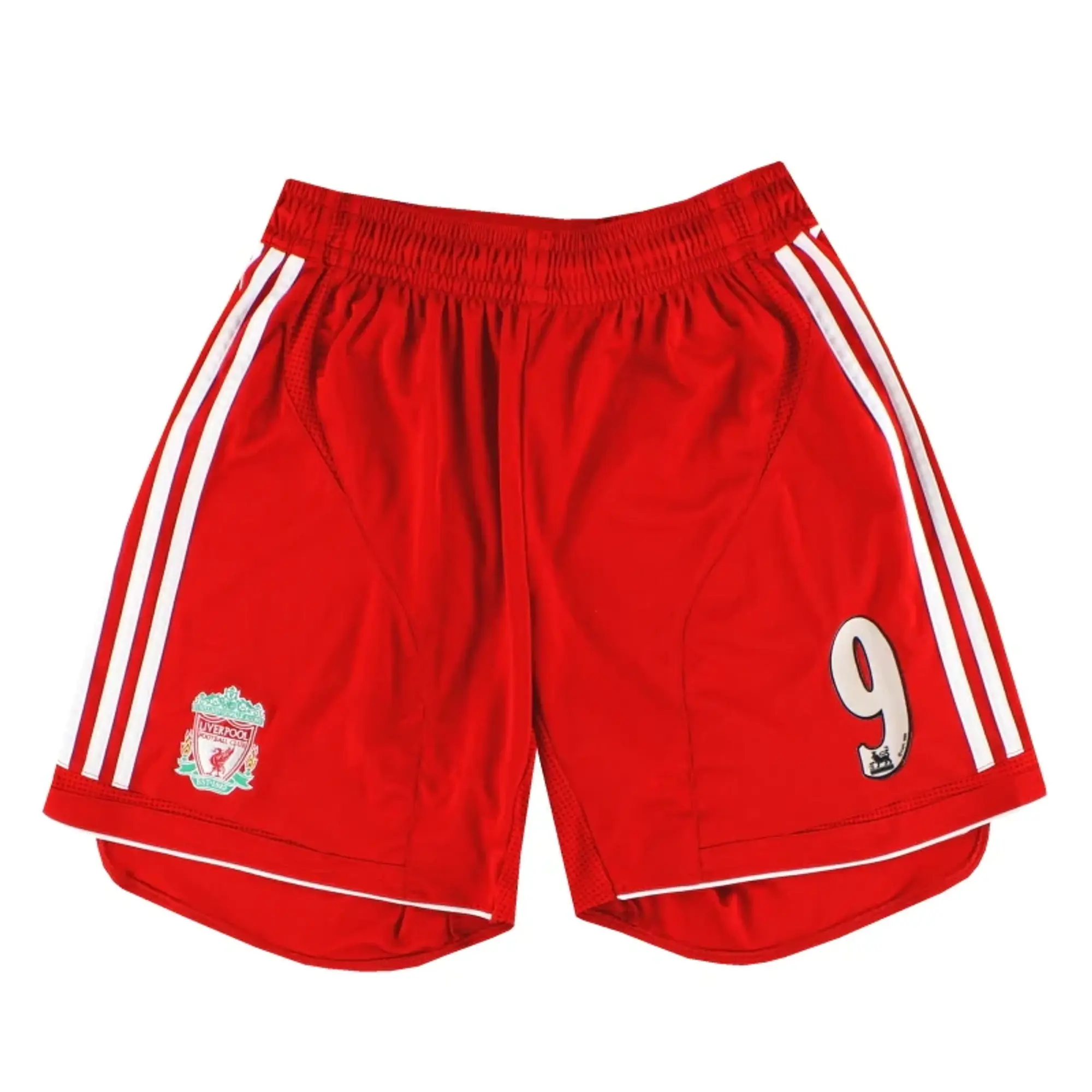 2006-08 Liverpool adidas Home Shorts #9 M - Liverpool / Excellent 
