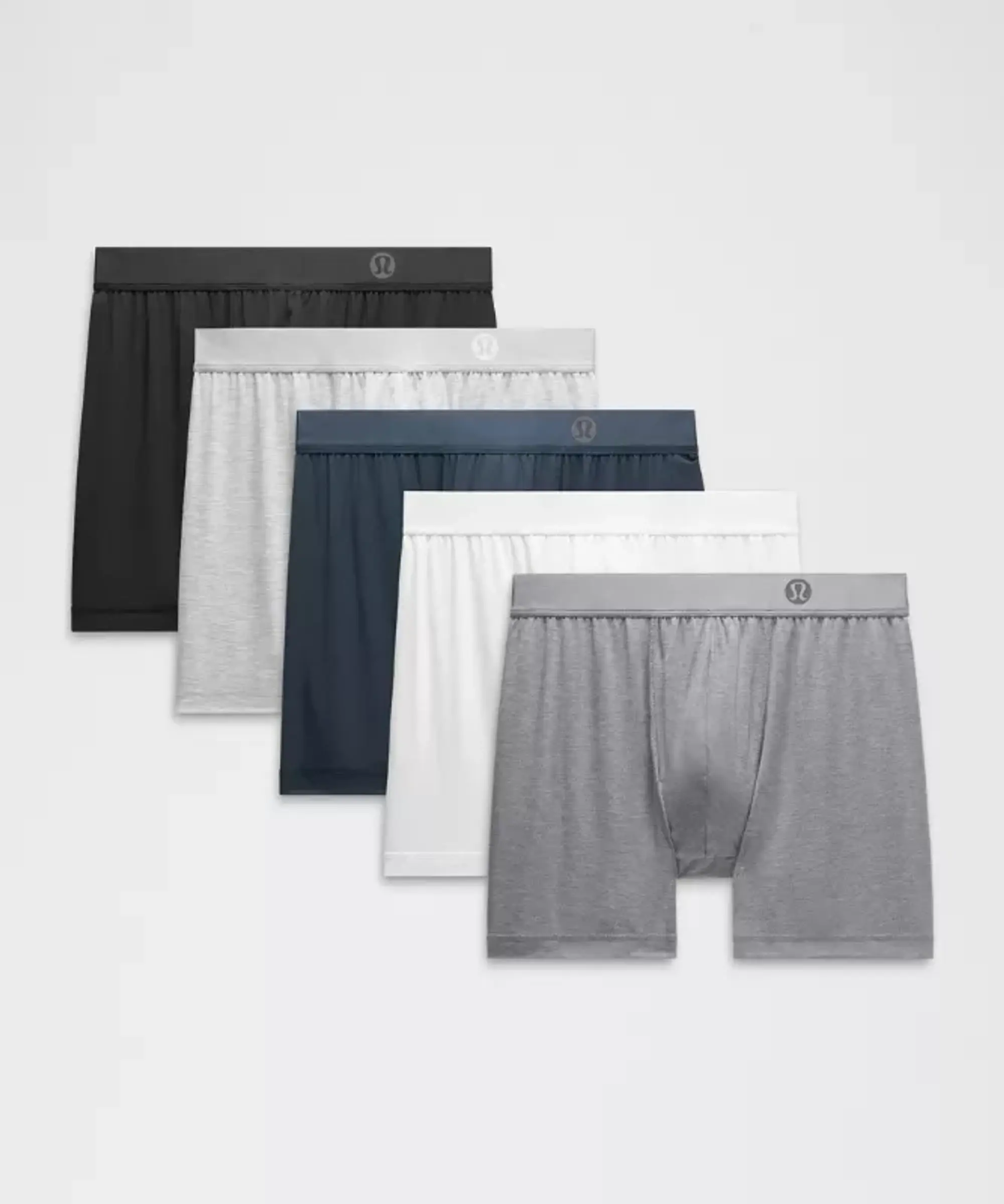 lululemon – Men's Always In Motion Boxer Briefs 5 Pack – 5" – Color Black – Size 3XL