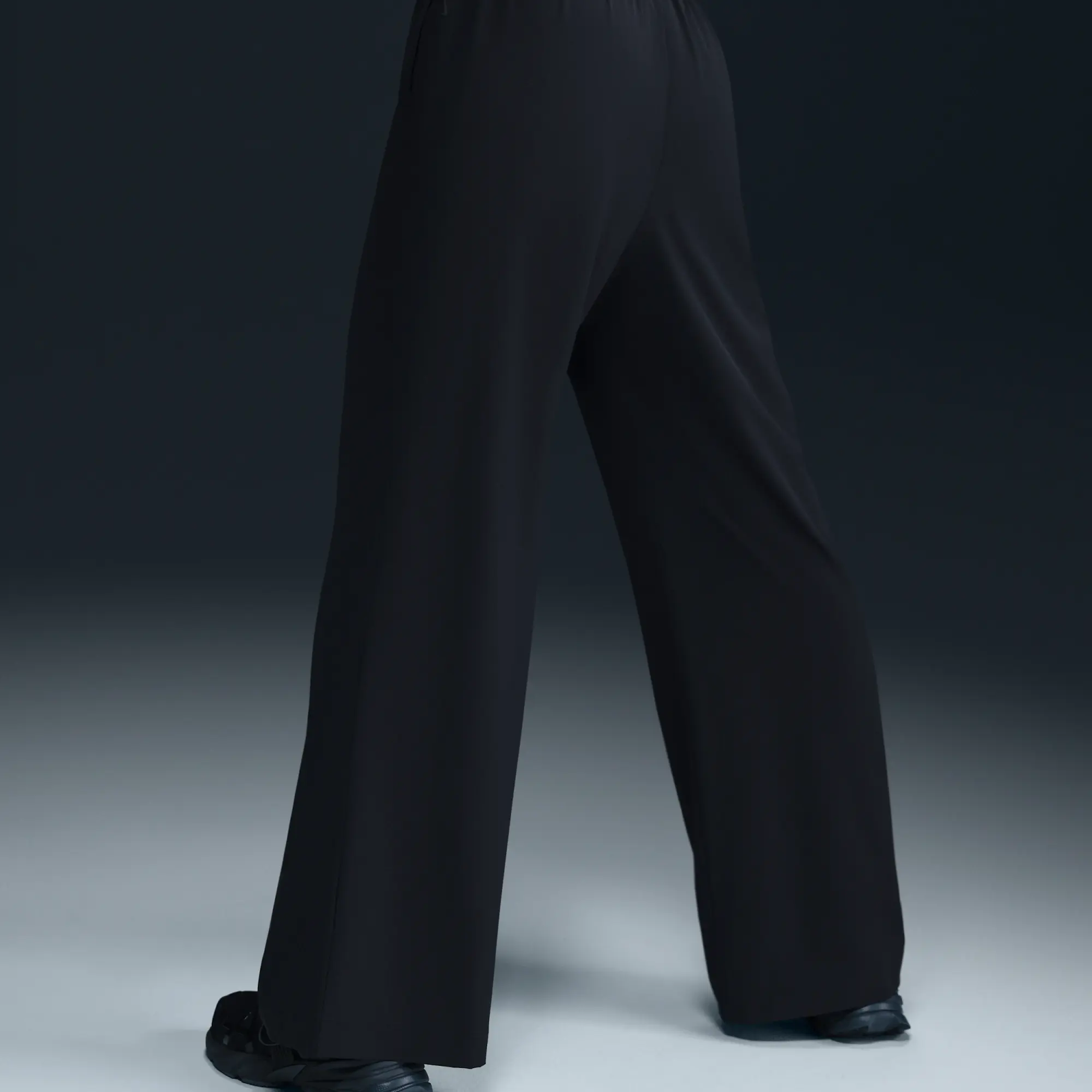 Nike 24.7 PerfectStretch Women's Dri-FIT High-Waisted Loose Wide-Leg Trousers - Black - Polyester/Elastane