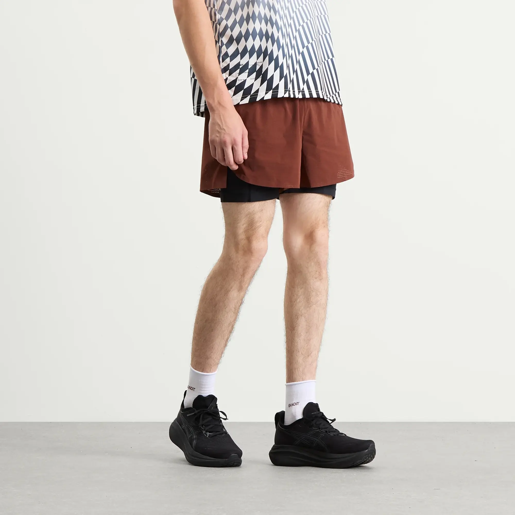 Bandit Men's Vento™ Mens 2-in-1 Short Coffee Bean/Black