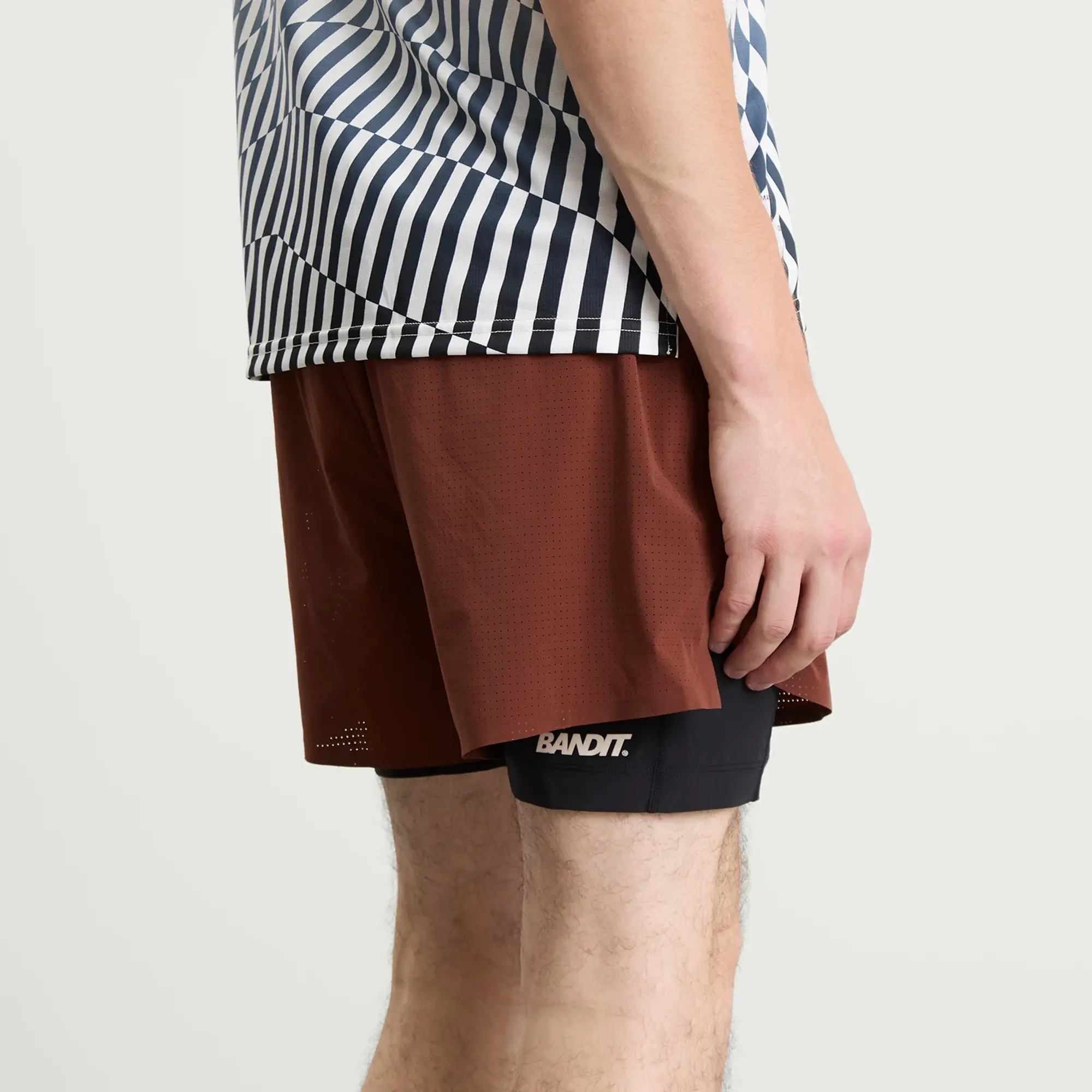Bandit Men's Vento™ Mens 2-in-1 Short Coffee Bean/Black