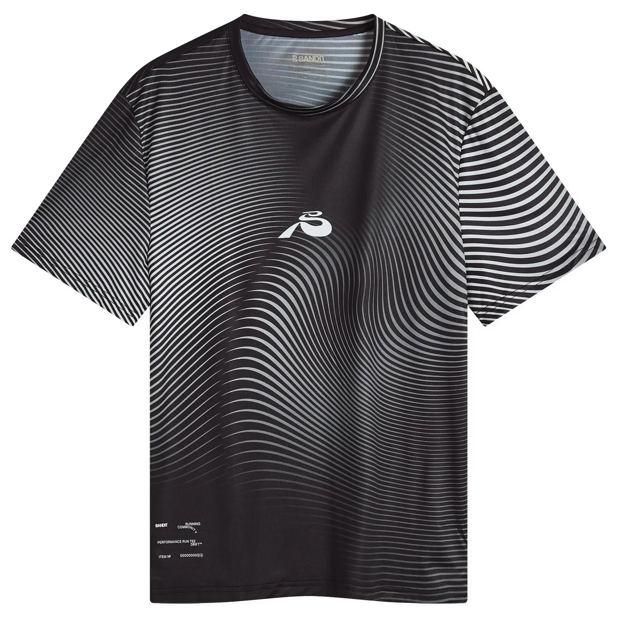 Bandit Men's Drift SS Printed Performance T-Shirt Black/Chalk