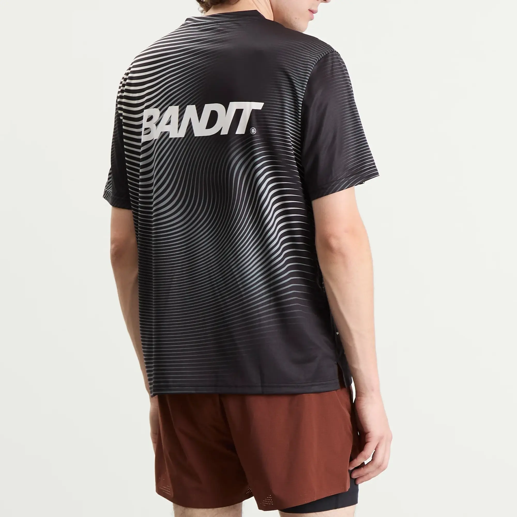 Bandit Men's Drift SS Printed Performance T-Shirt Black/Chalk