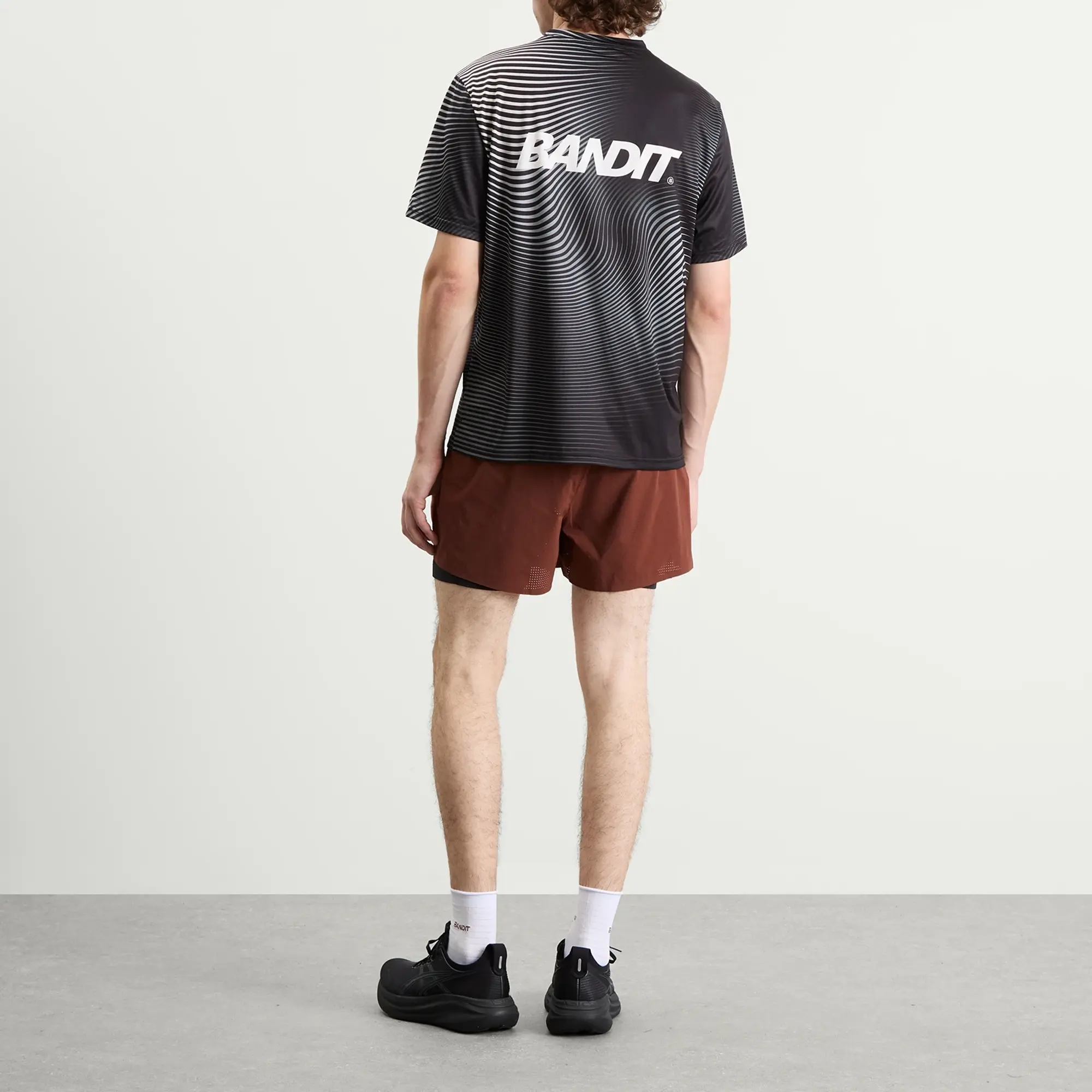 Bandit Men's Drift SS Printed Performance T-Shirt Black/Chalk
