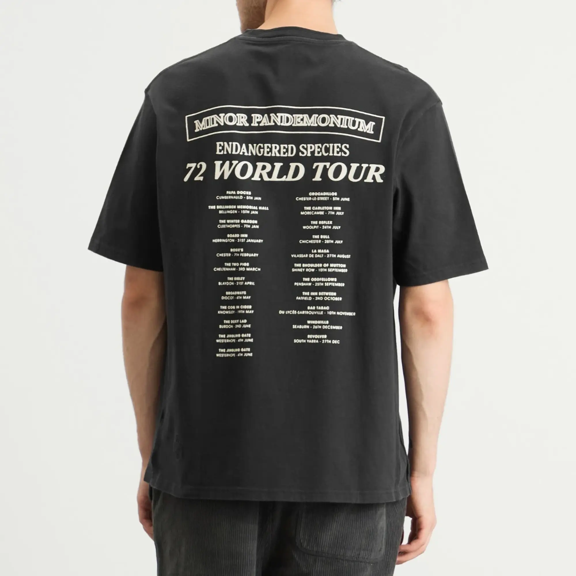 ACMH by Magic Castles Men's Minor Pandemonium World Tour T-Shirt Vintage Black