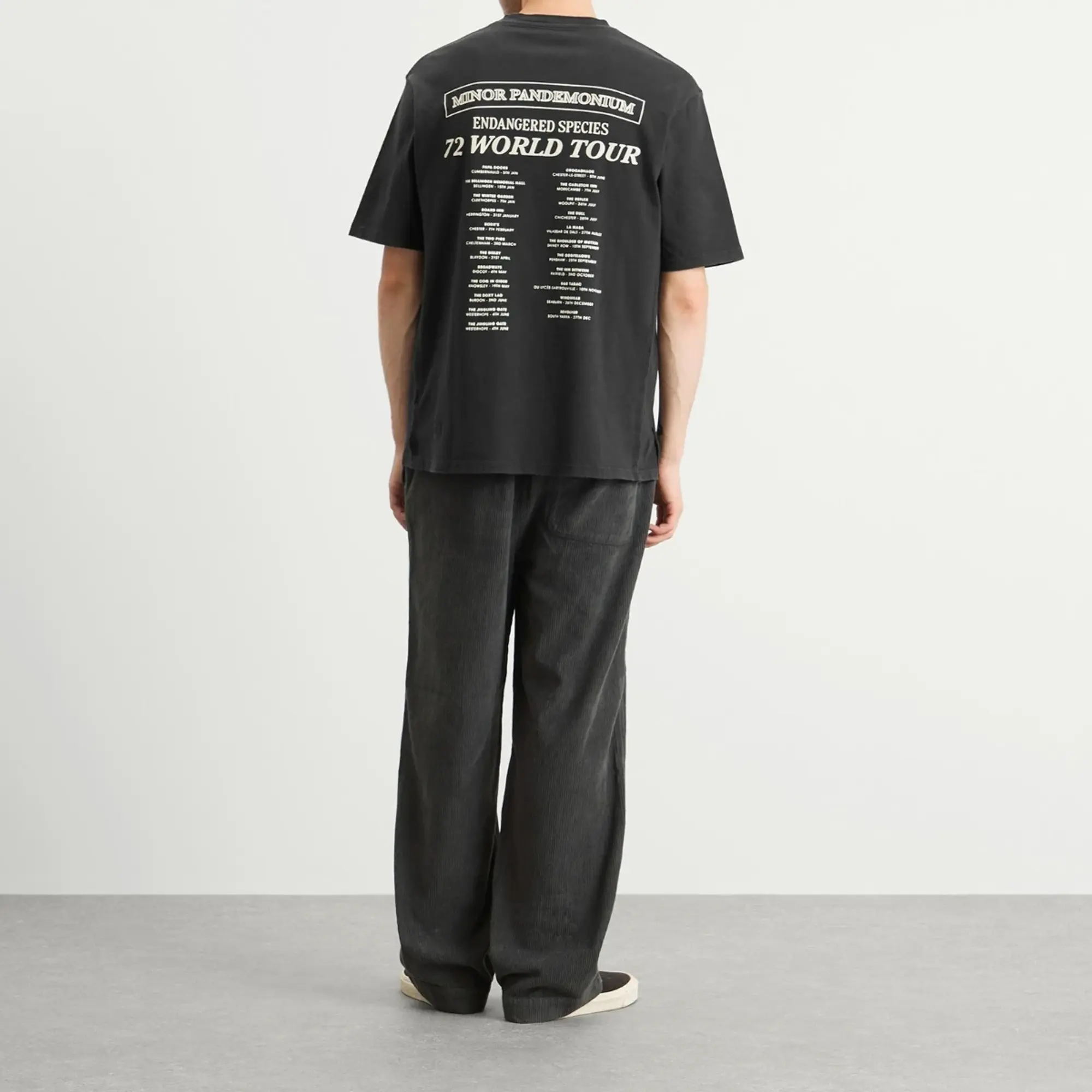 ACMH by Magic Castles Men's Minor Pandemonium World Tour T-Shirt Vintage Black