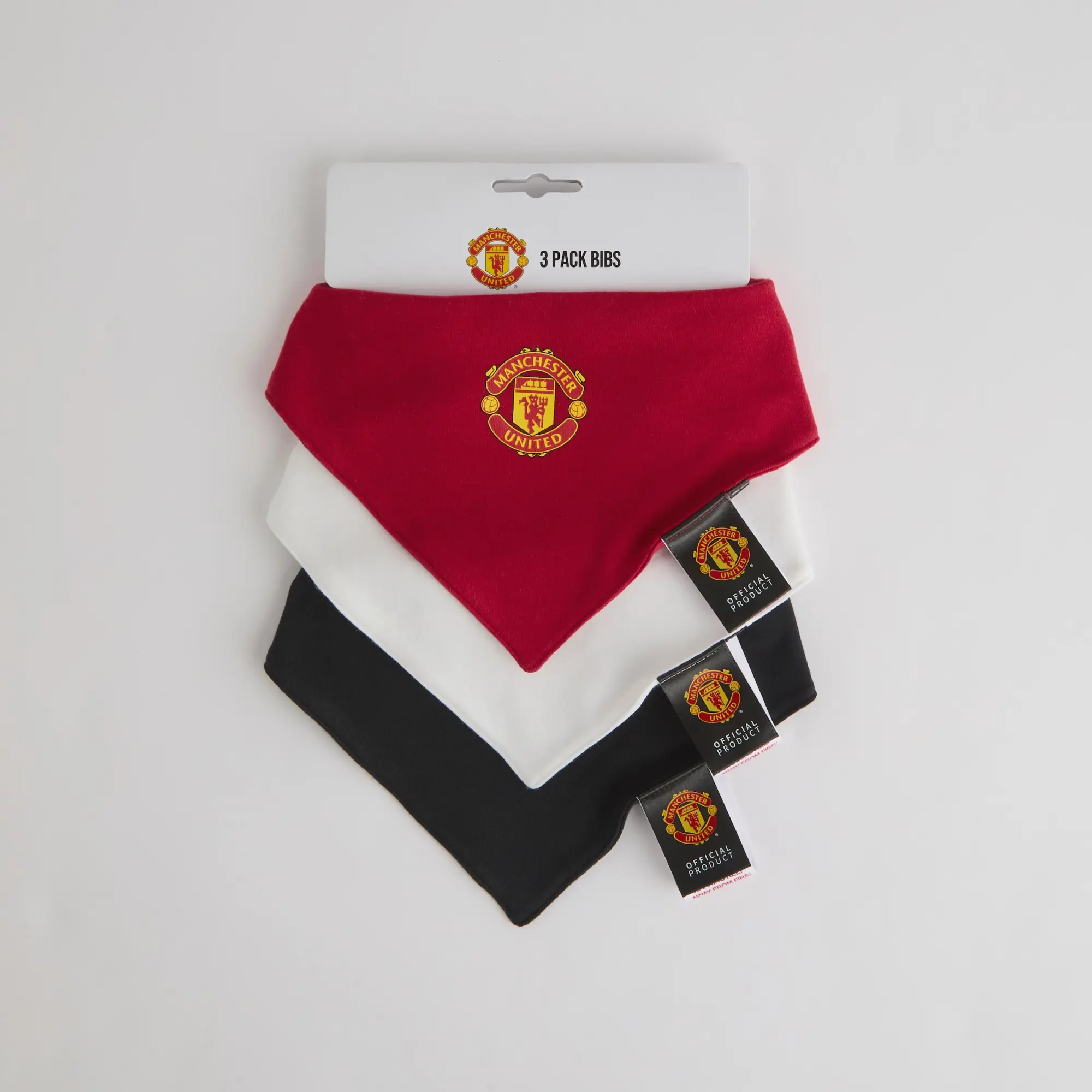 Manchester United Baby Kit Bibs 3 Pack Multi
