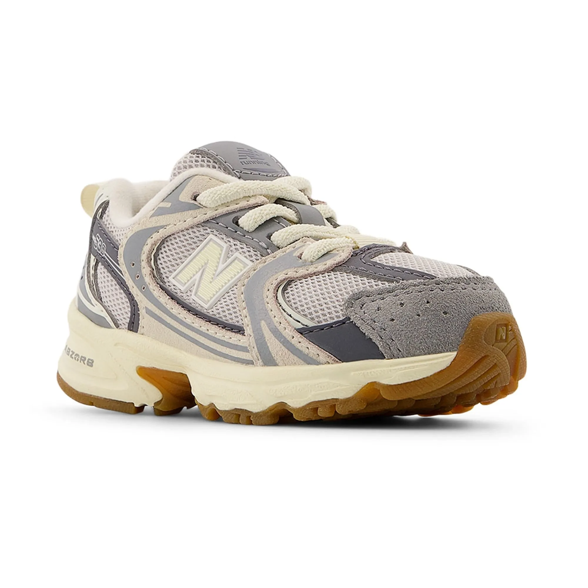 New Balance Infants' 530 BUNGEE in Grey Leather
