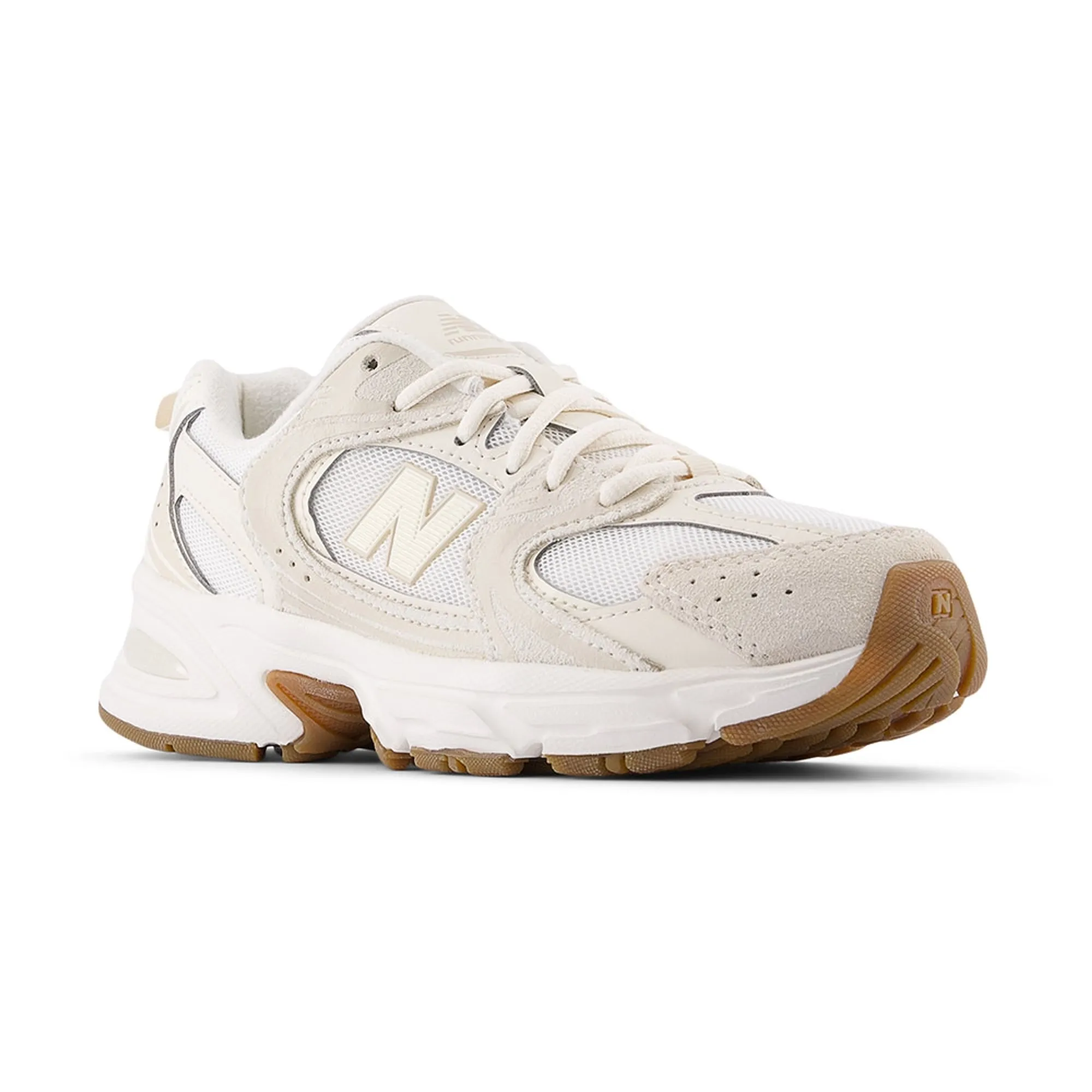 New Balance Kids' 530 LACE in Beige Leather