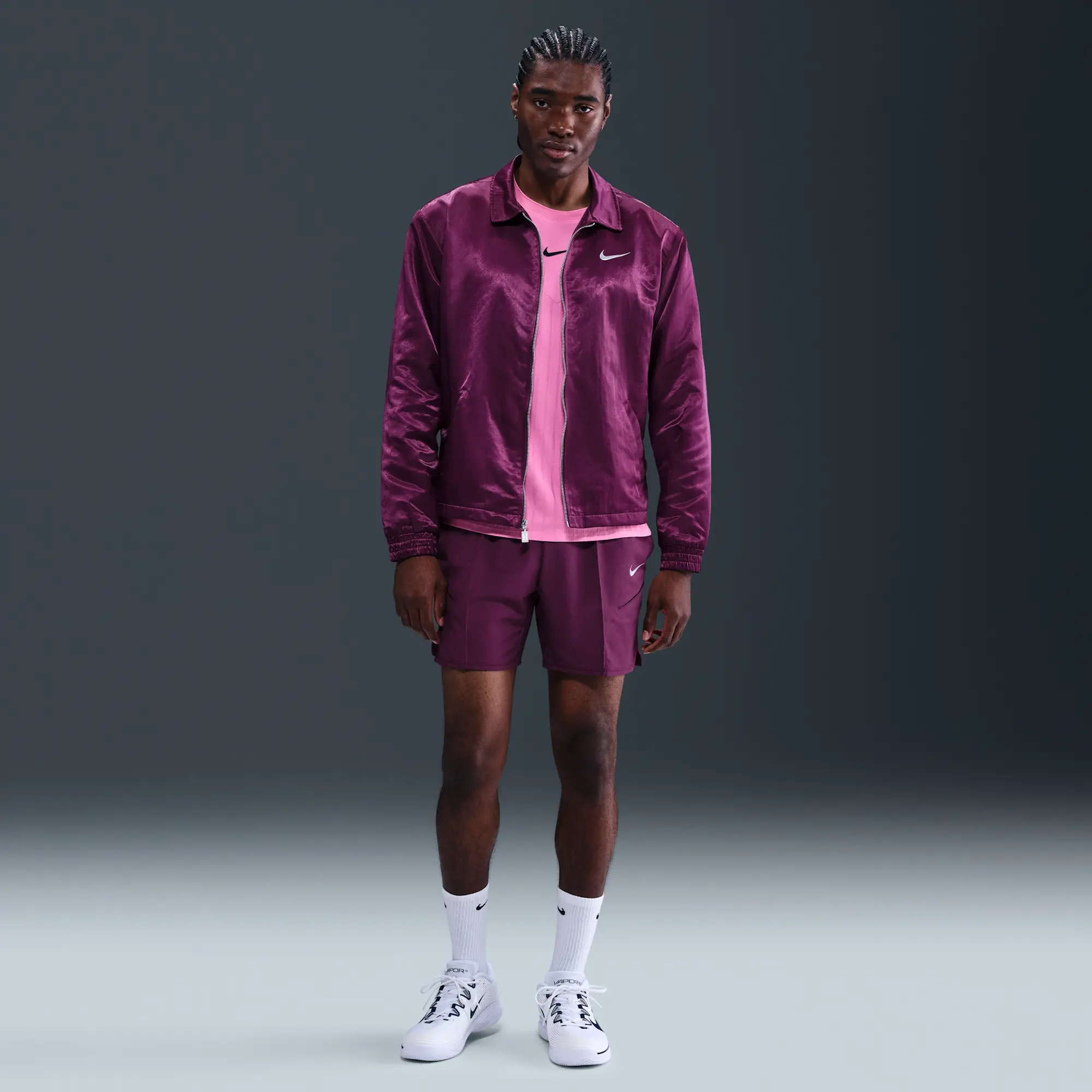 NikeCourt Slam Men's Jacket - Bordeaux - Sustainable Materials