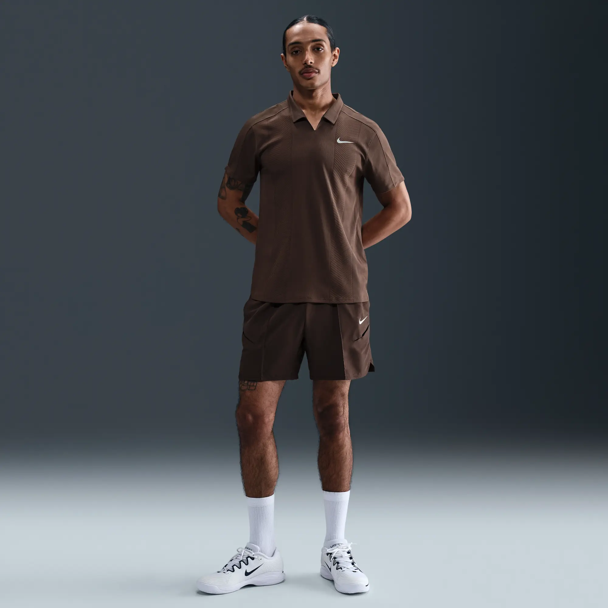 NikeCourt Slam Men's Dri-FIT ADV Tennis Polo - Baroque Brown - Sustainable Materials