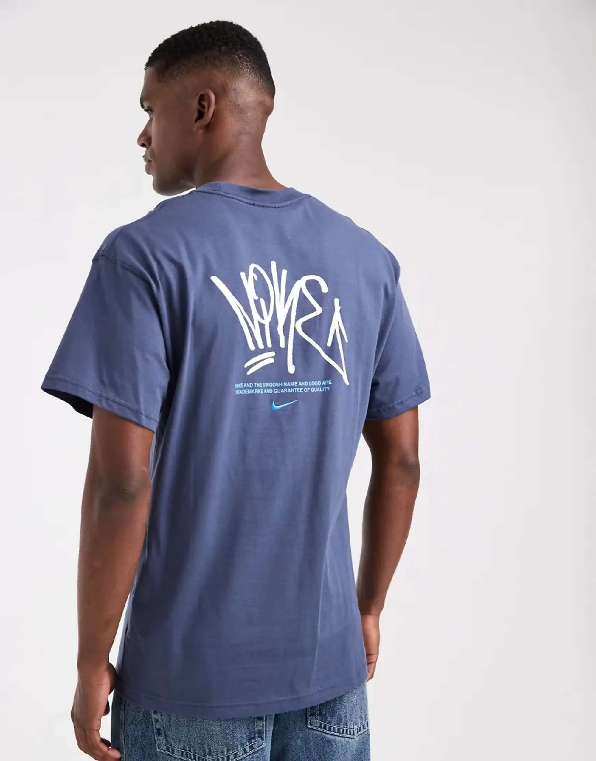 Nike Street Fleece Tag T-Shirt - Navy - Size XS - Navy