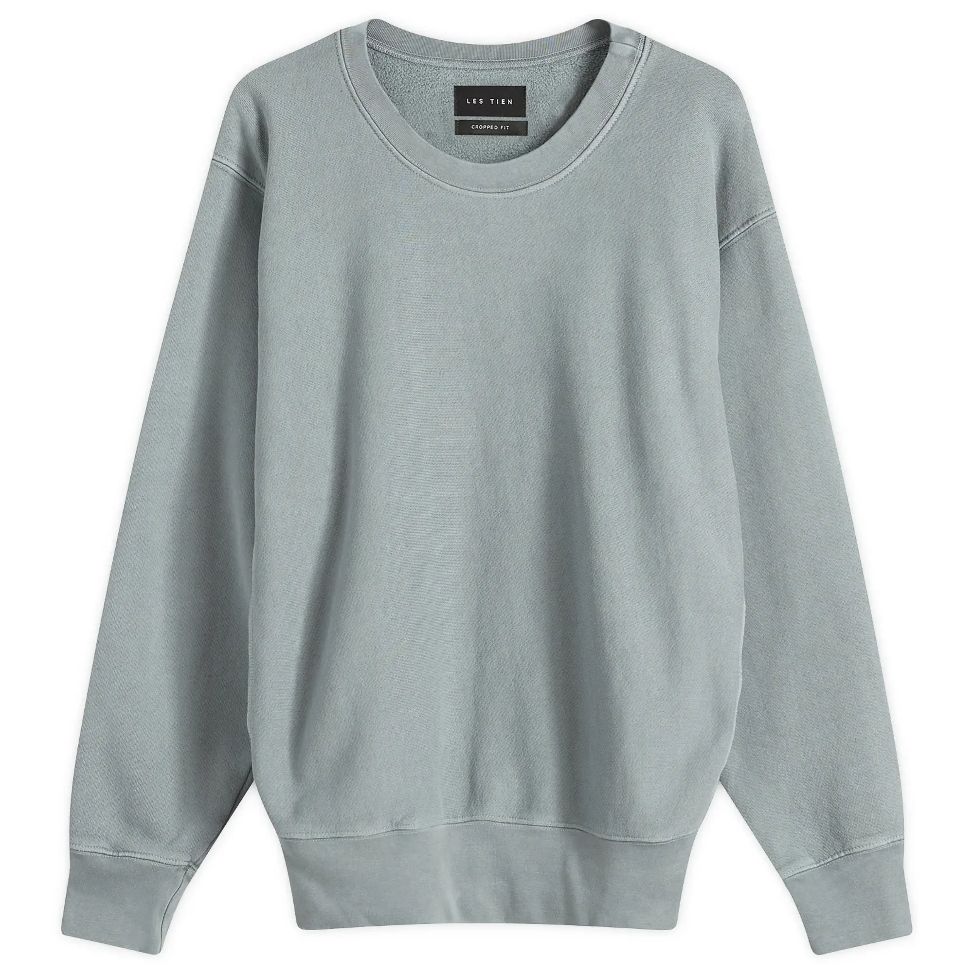 Les Tien Men's Heavyweight Crew Washed Slate Grey