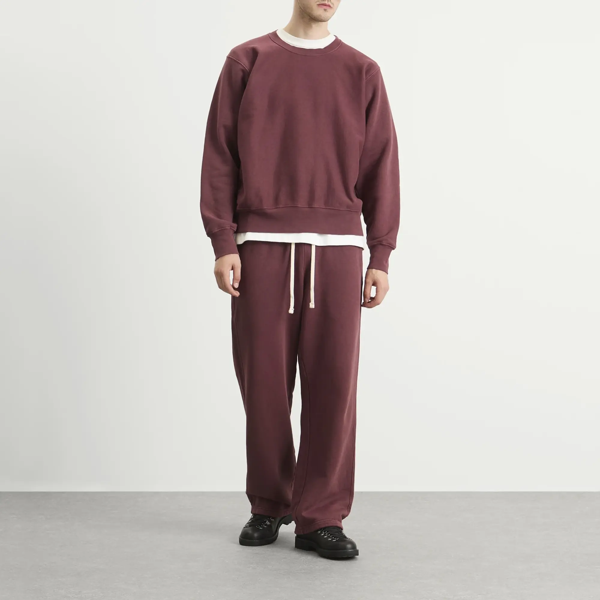 Les Tien Men's Heavyweight Classic Pant Washed Red Mahogany