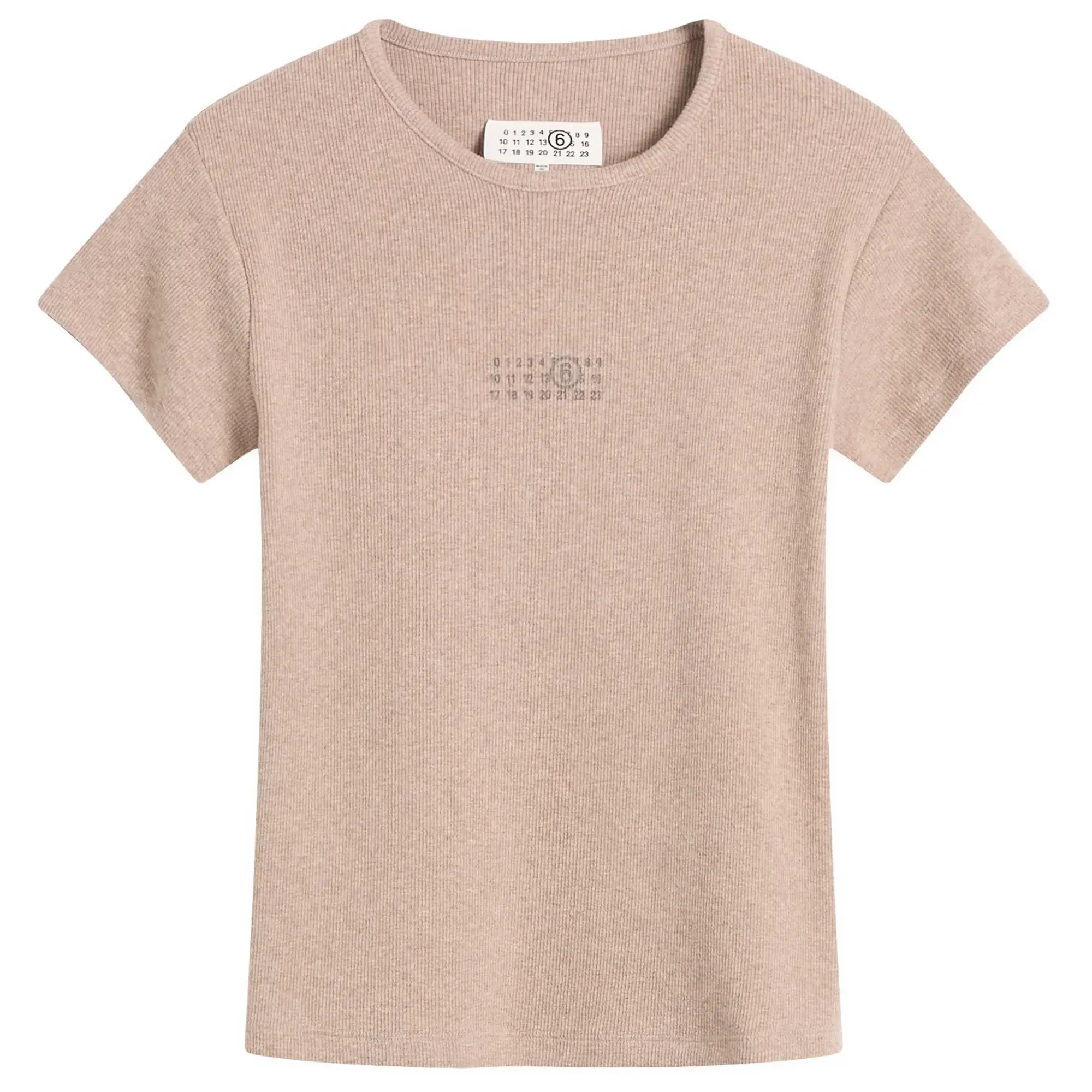 MM6 Maison Margiela Women's Shrunken T-Shirt Taupe