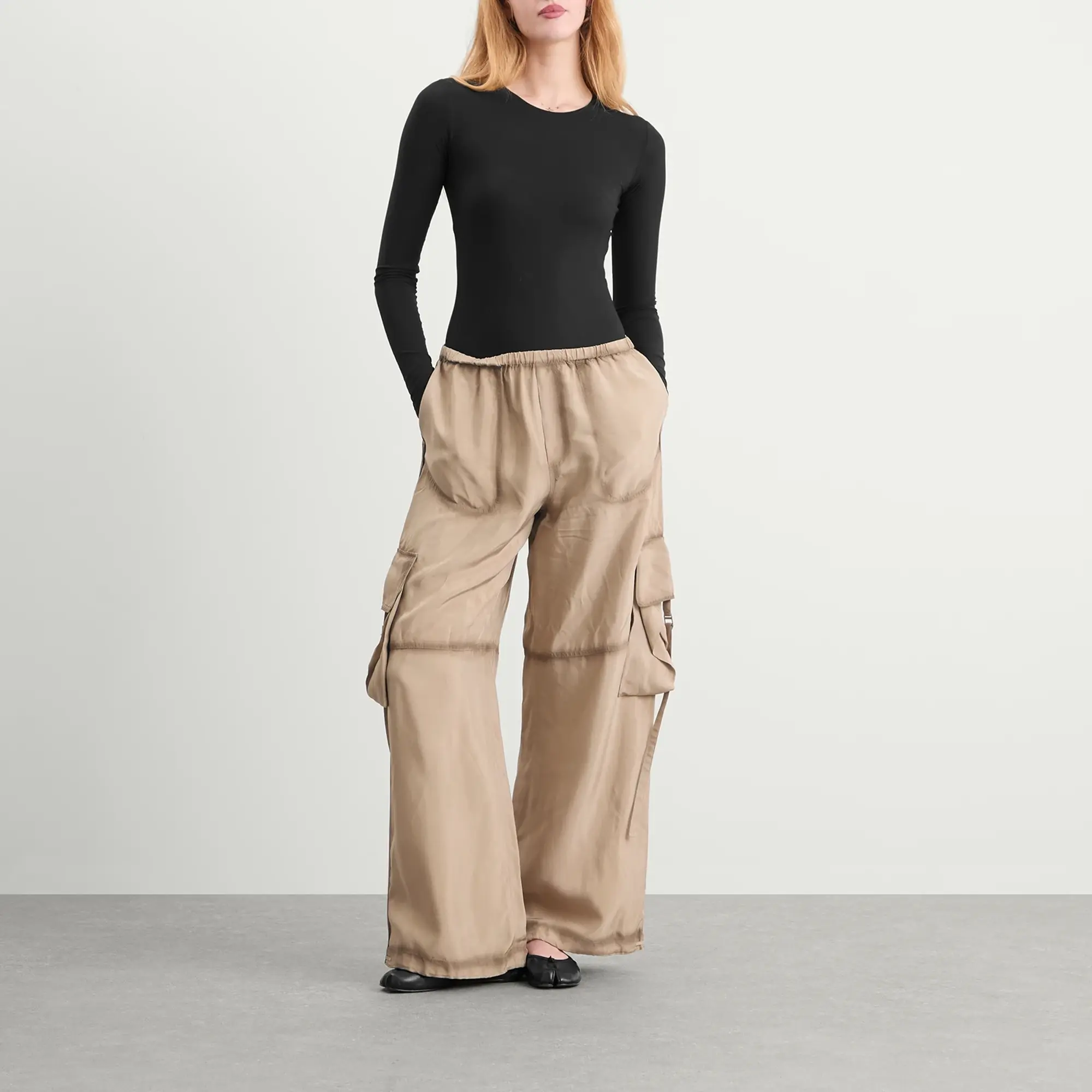 MM6 Maison Margiela Women's Long Sleeve Bodysuit Black