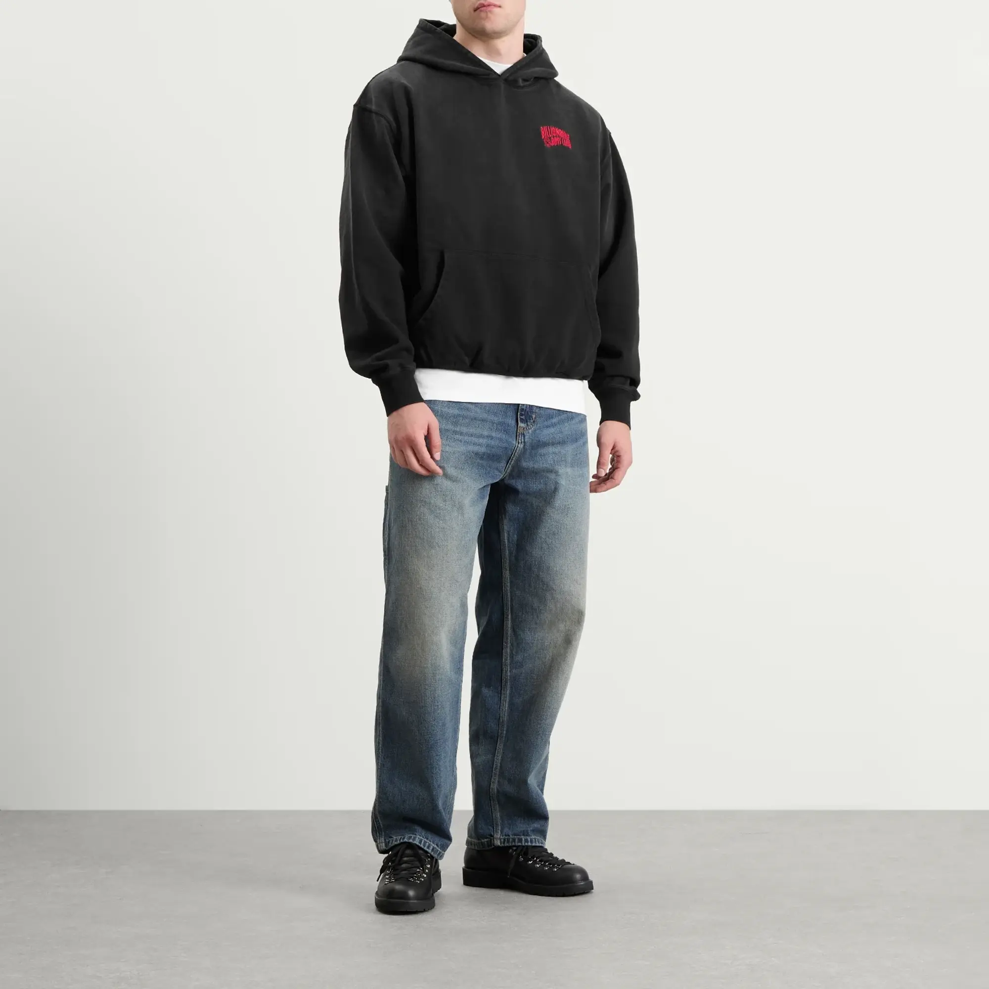 Billionaire Boys Club Men's Small Arch Logo Oversized Hoodie Washed Black