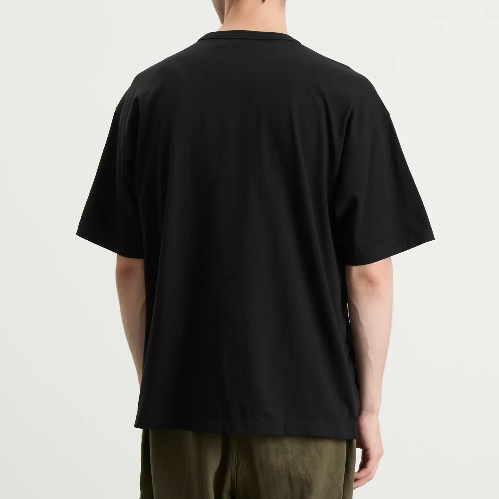 YMC Men's Triple T-Shirt Faces Black