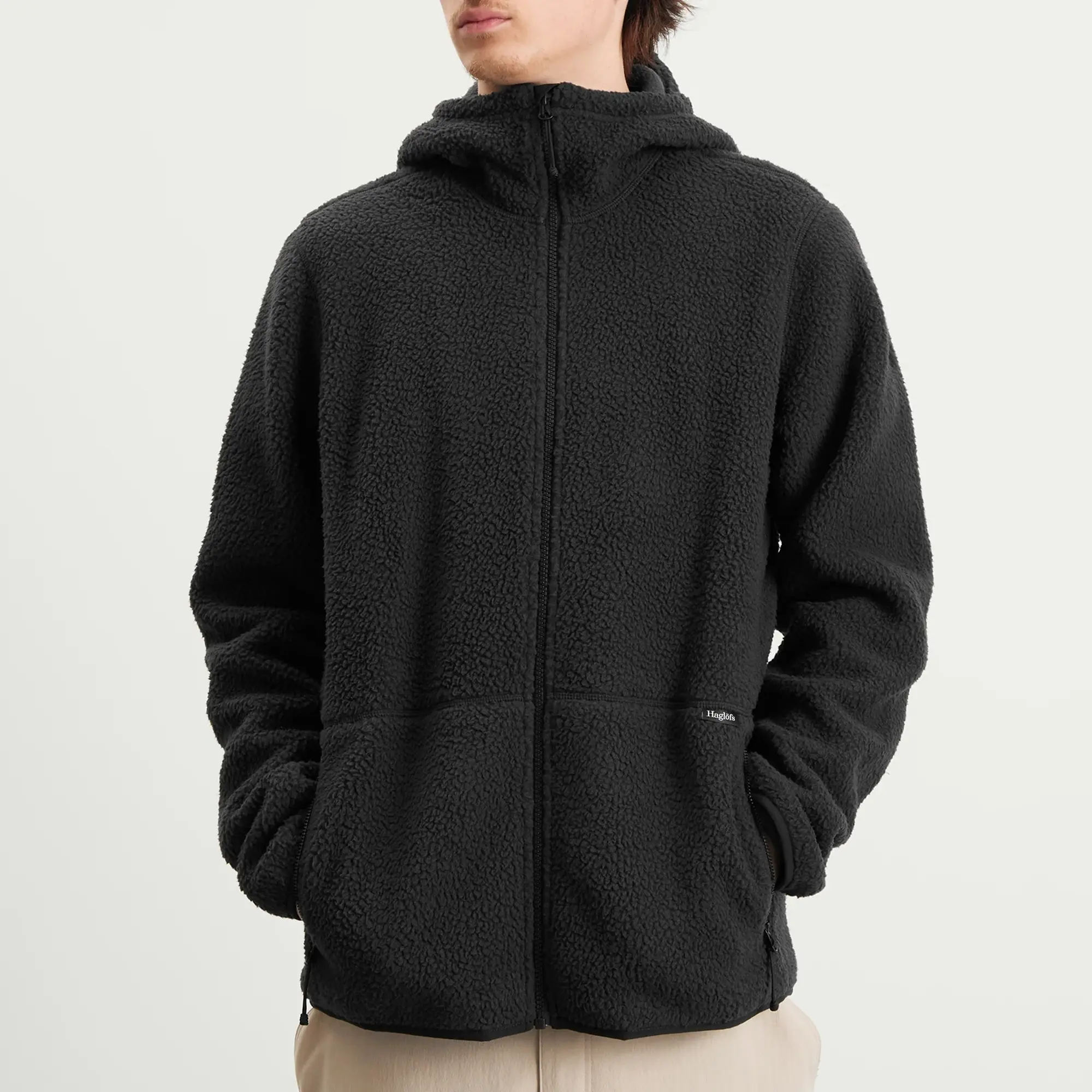 Haglöfs Men's Funäs Pile Fleece Hooded Jacket True Black