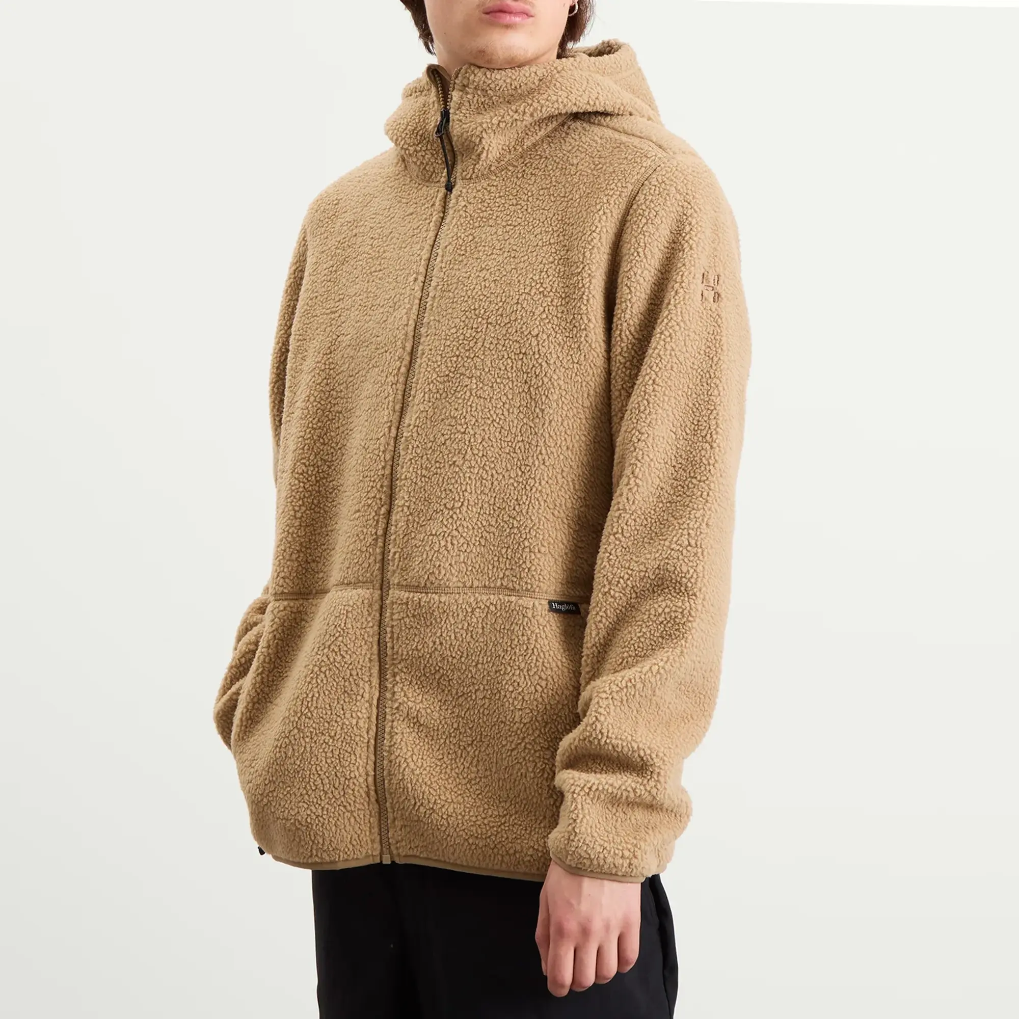 Haglöfs Men's Funäs Pile Fleece Hooded Jacket Oak Brown