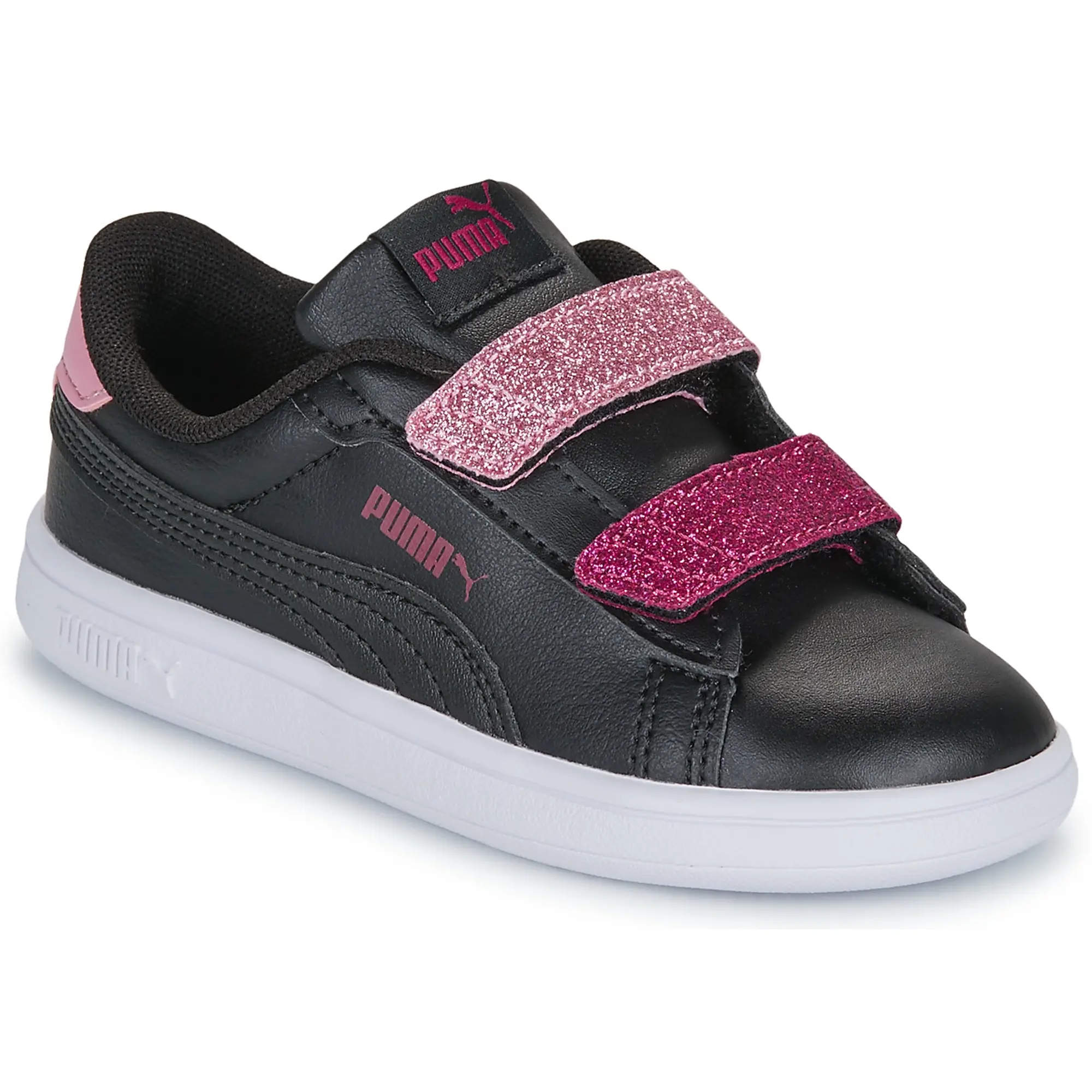 Puma  Puma Smash 3.0 L Glitter Velcro V Inf  girls's Children's Shoes (Trainers) in Black