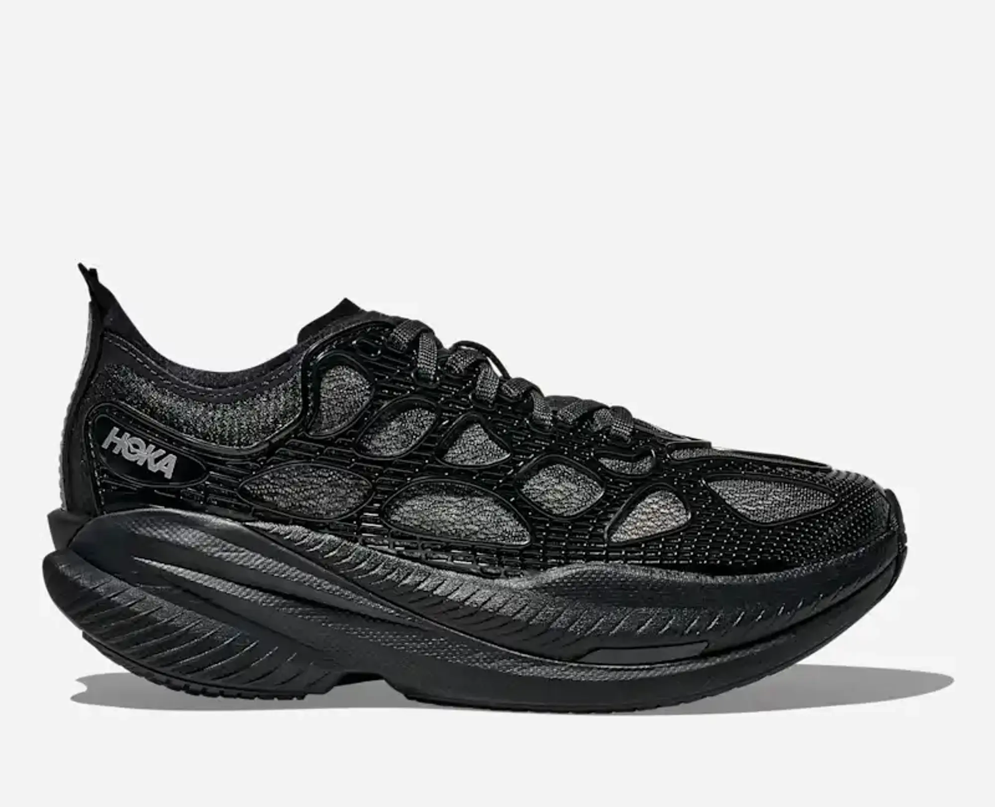 Hoka Mach X Caged Lifestyle Shoes In Black/Midnight Blue