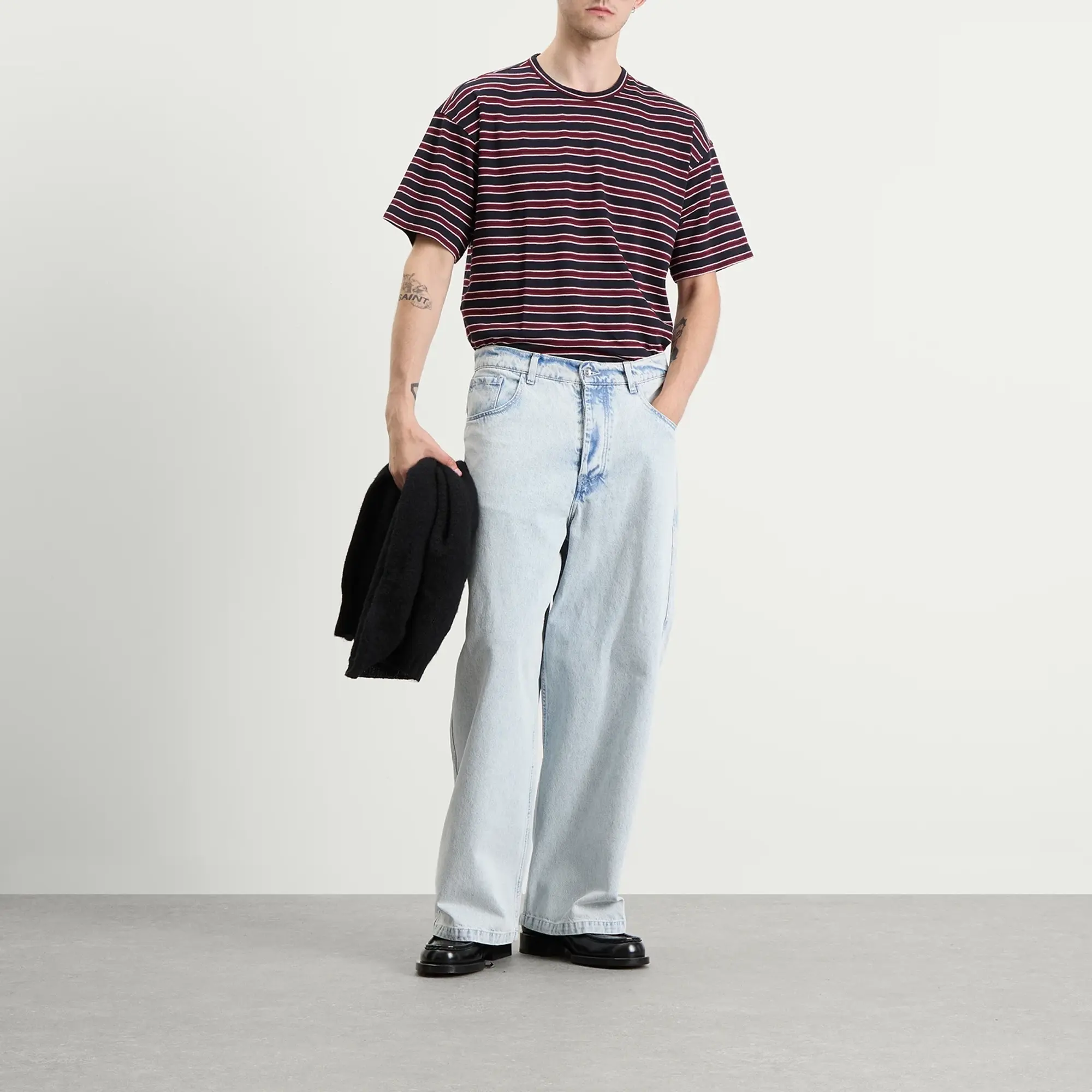 YMC Men's Triple Stripe T-Shirt Multi