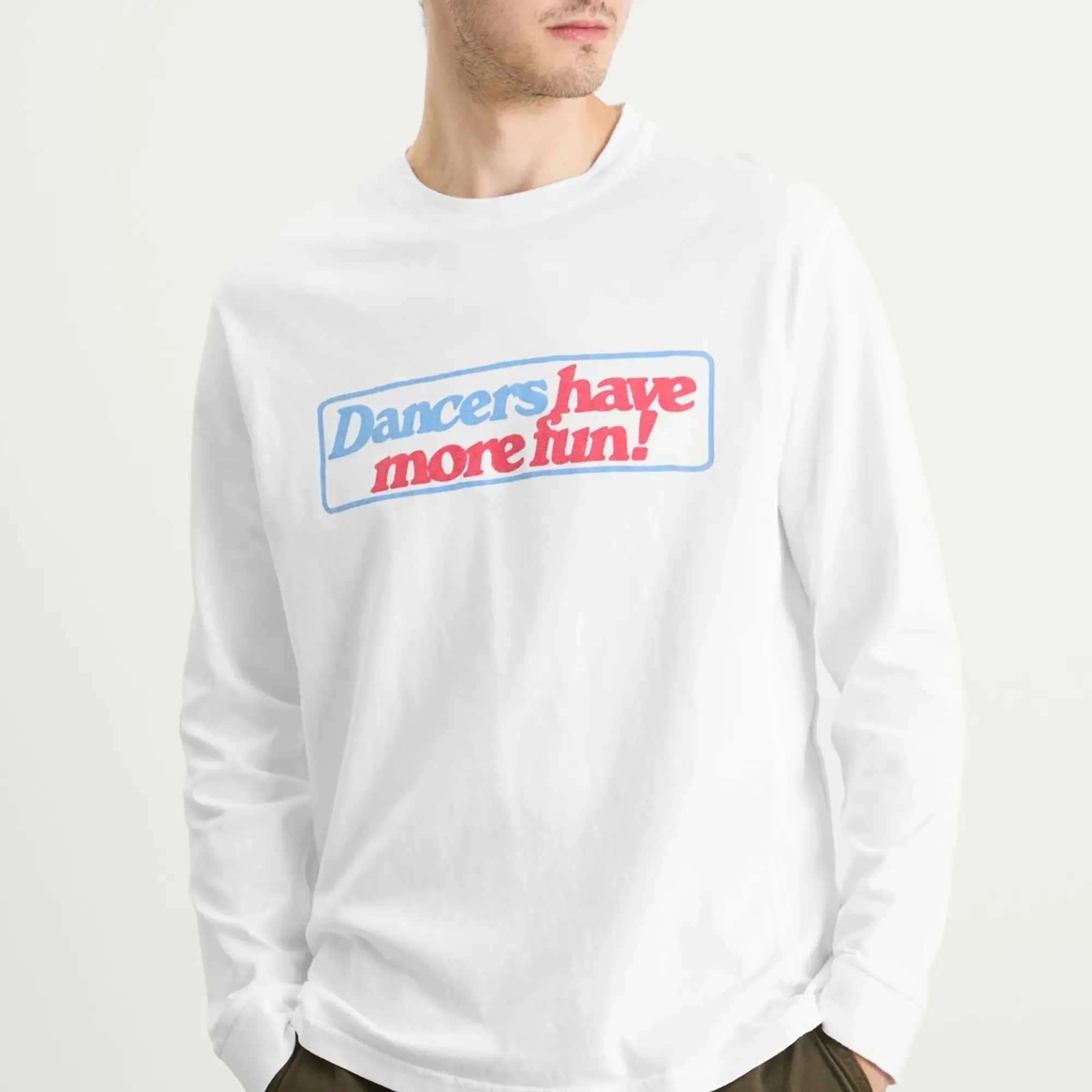 ACMH by Magic Castles Men's Dancers Have More Fun Ls T-Shirt Off White