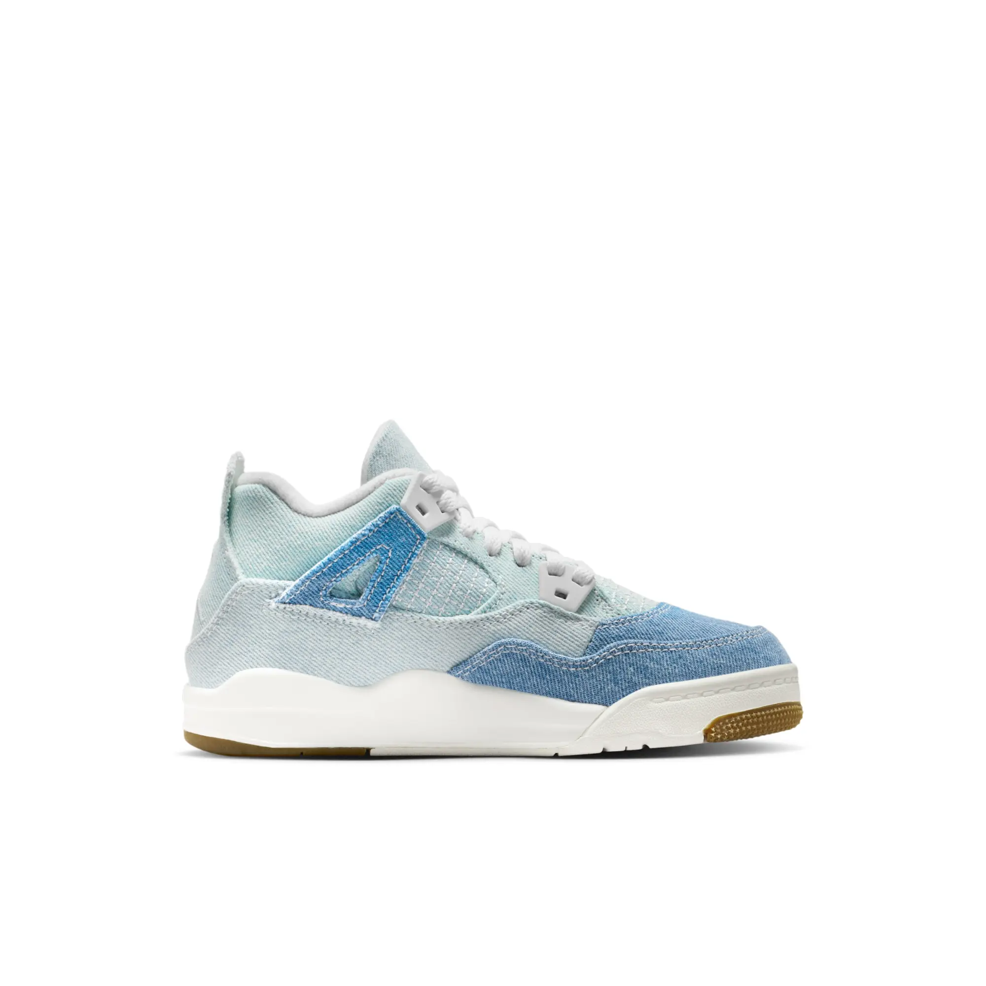 Nike Jordan 4 Retro 'Worn Blue' Younger Kids' Shoes - White