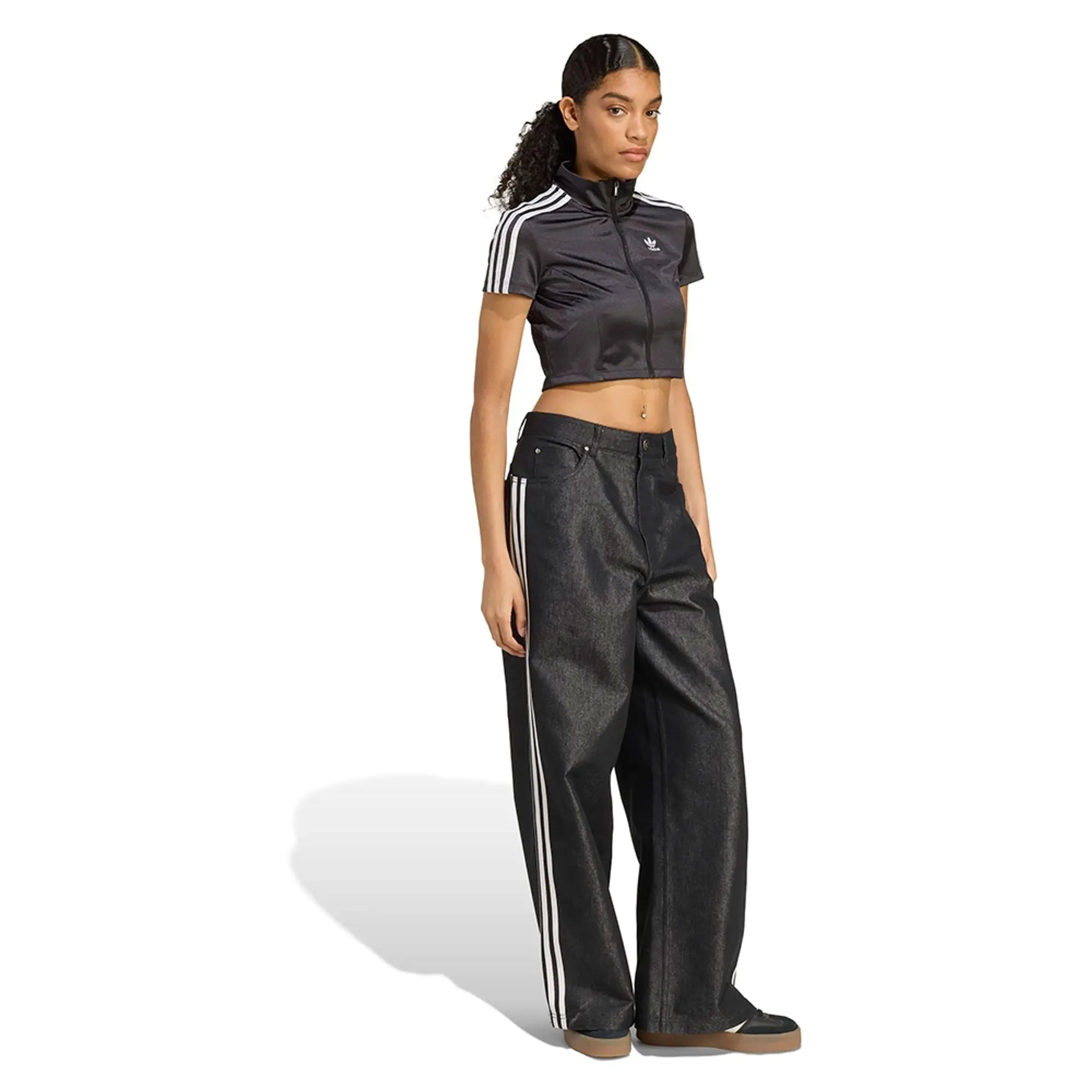 Pants Adidas Adilenium Season 4 Teamgeist Baggy Shine Denim Joggers Black 25