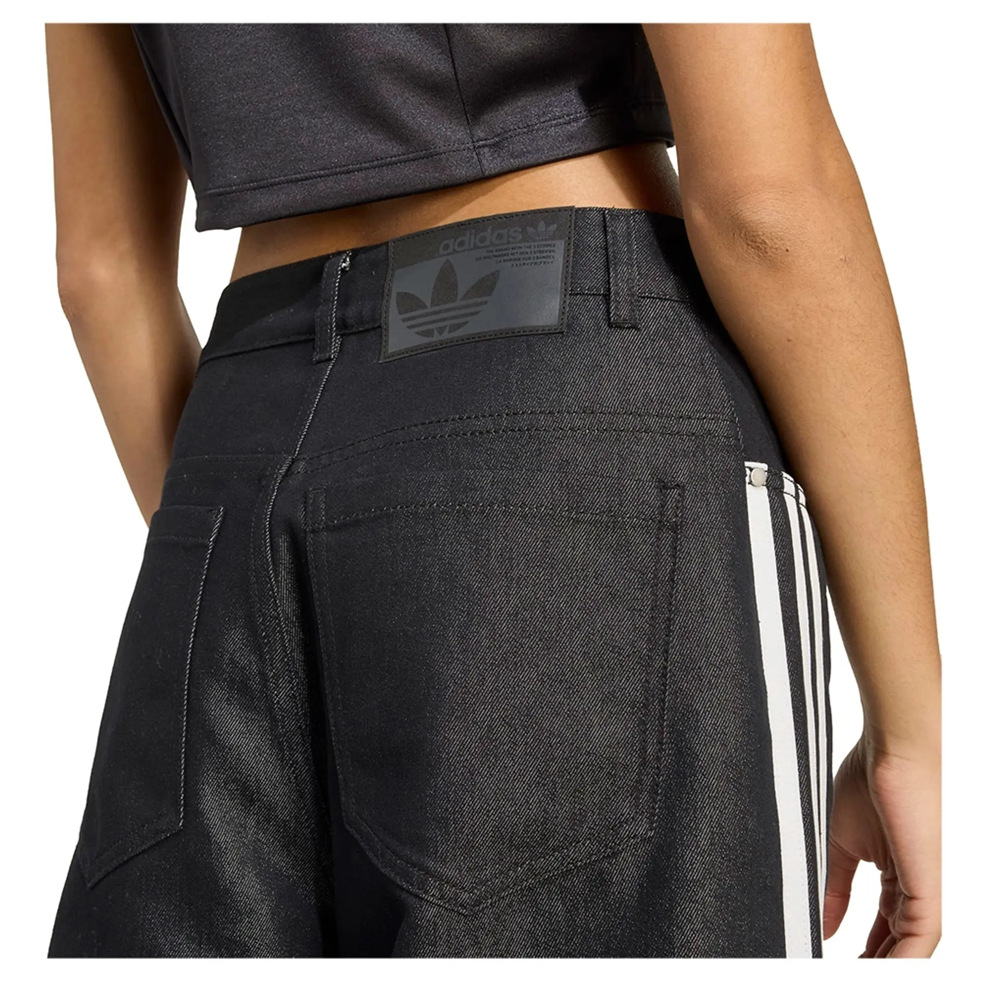 Pants Adidas Adilenium Season 4 Teamgeist Baggy Shine Denim Joggers Black 25