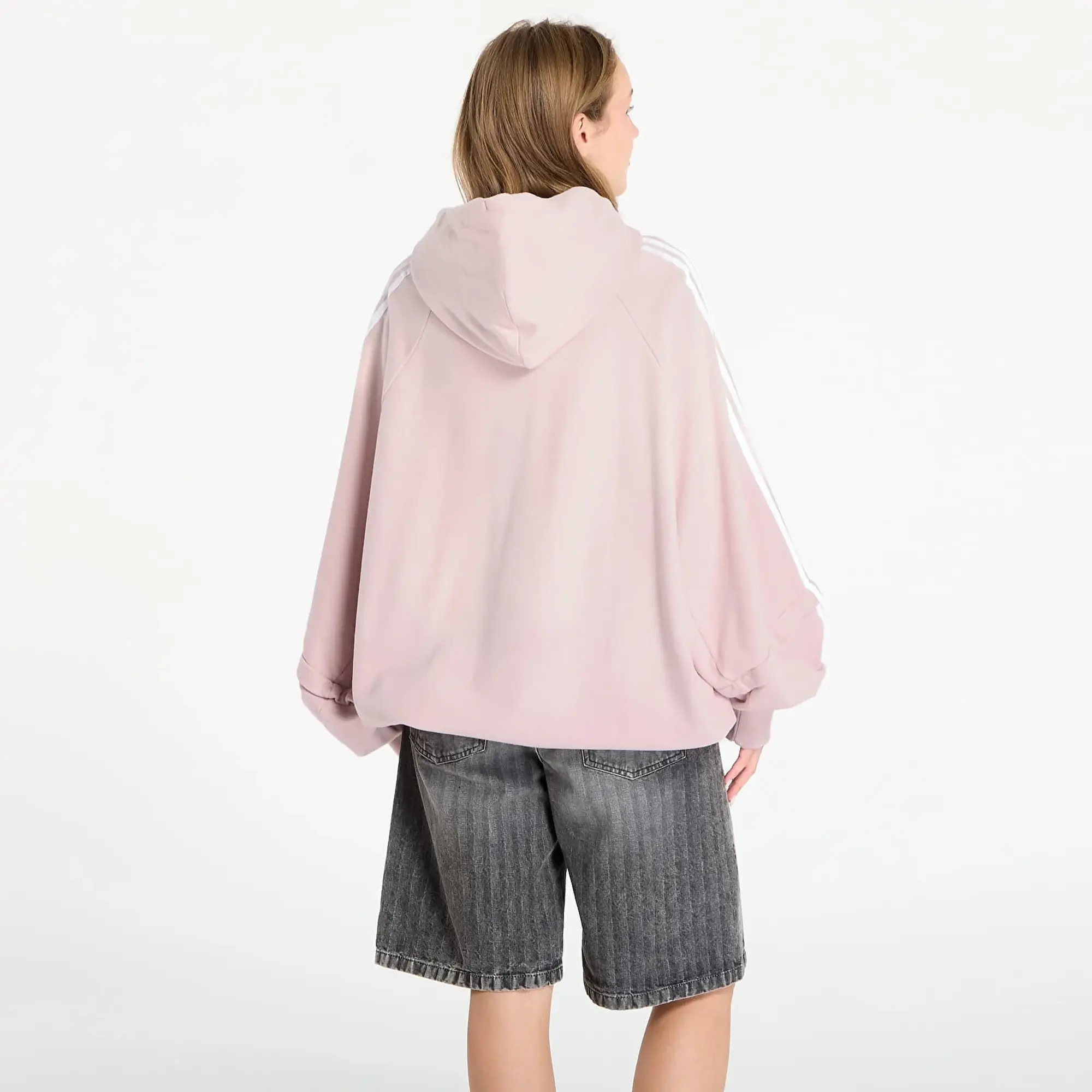 Sweatshirt Adidas Adilenium Season 4 Teamgeist Washed Oversized Full-Zip Hoodie New Rose/ Dove Grey L