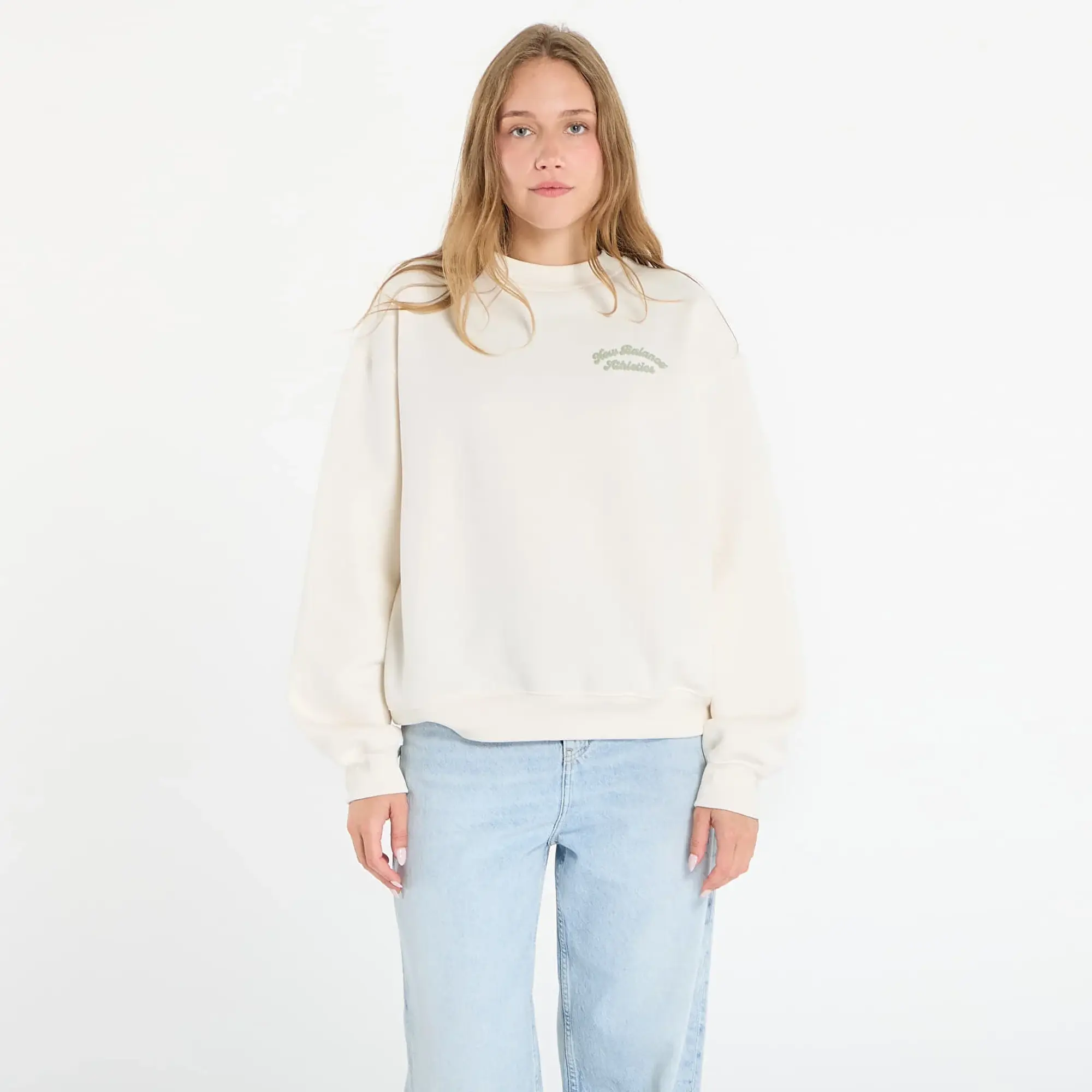 Sweatshirt New Balance Linear Heritage Fleece Crew Permafrost L