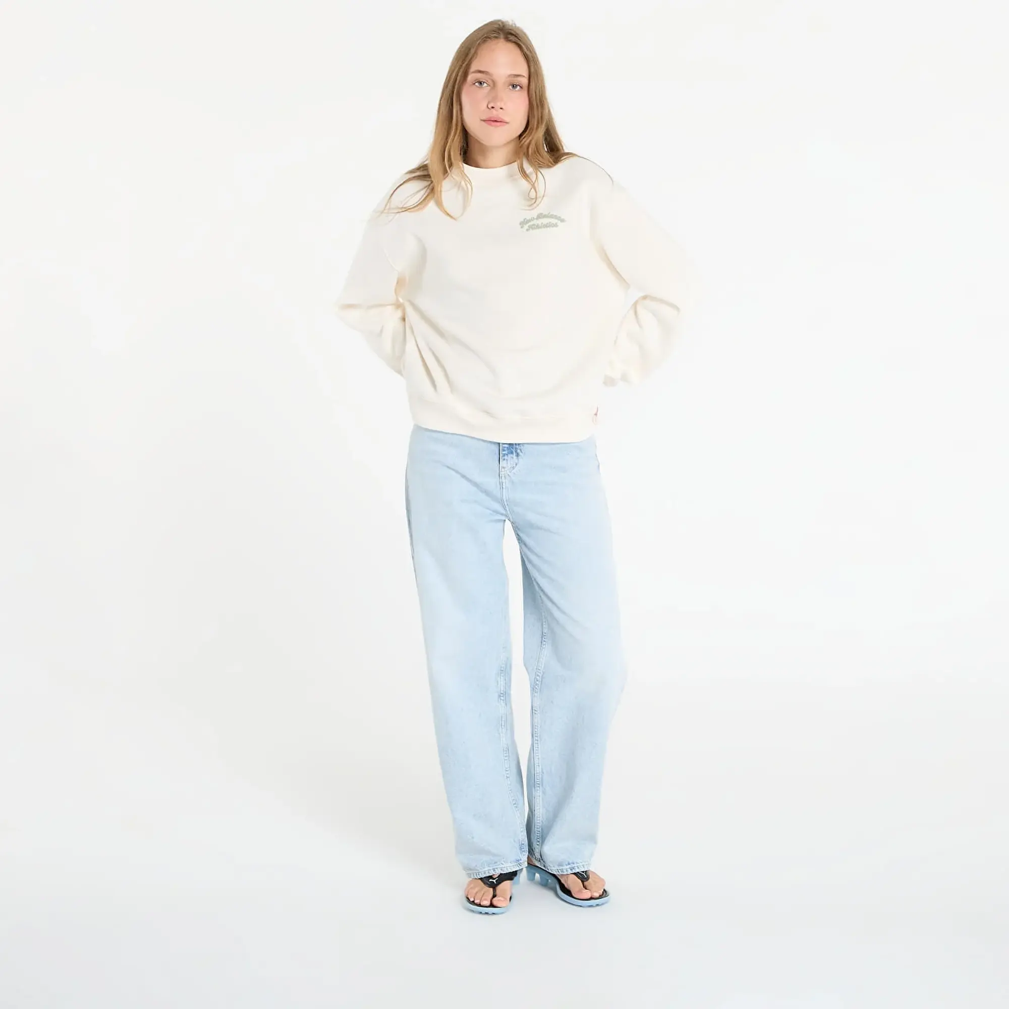 Sweatshirt New Balance Linear Heritage Fleece Crew Permafrost L